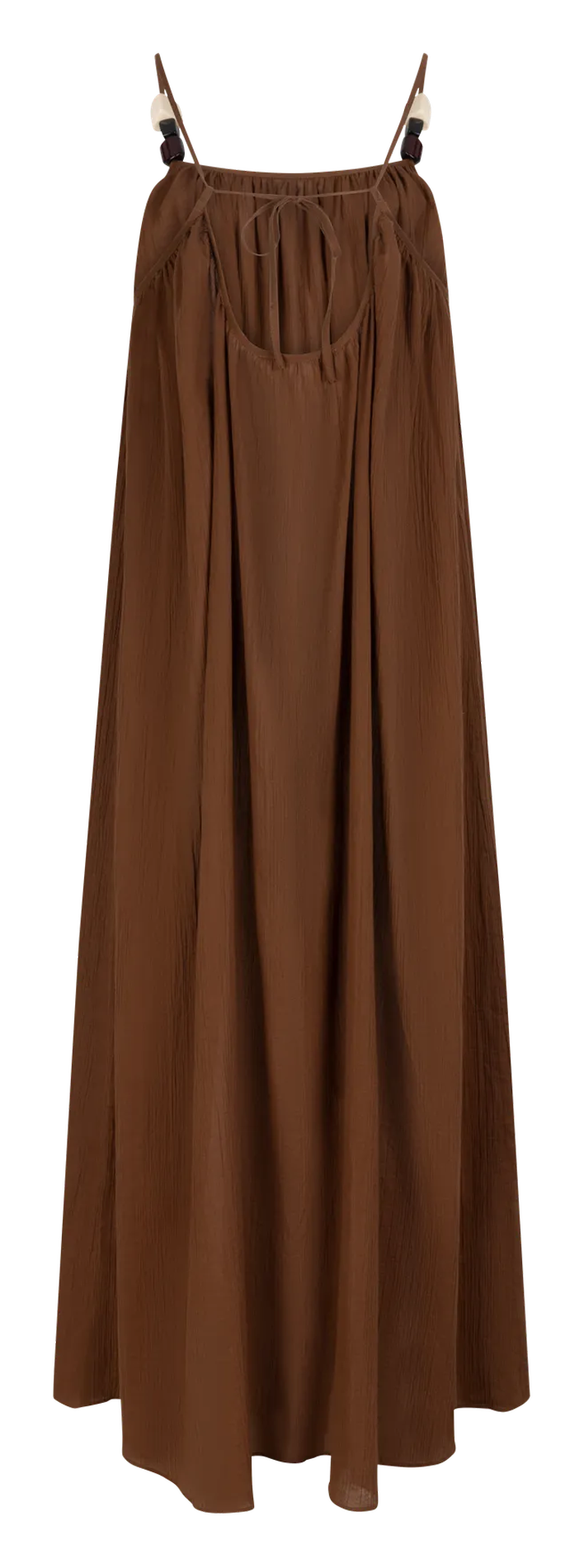 Long cotton dress LOVE STORIES Brown