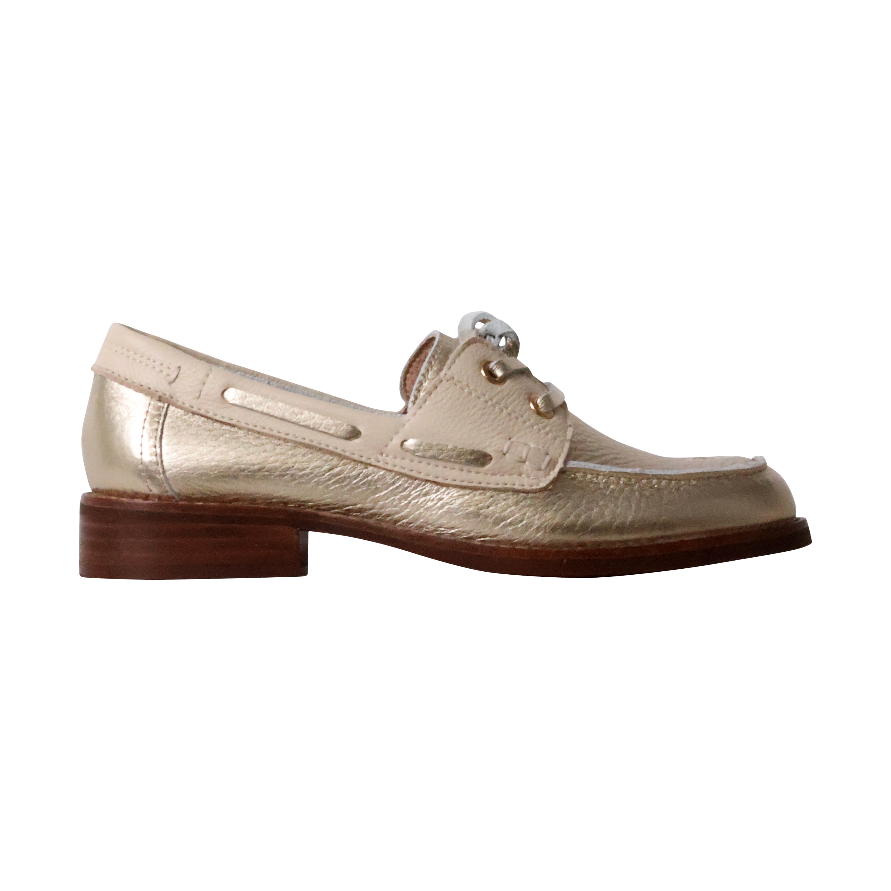 Leather moccasin Flore EMILIE KARSTON Grey