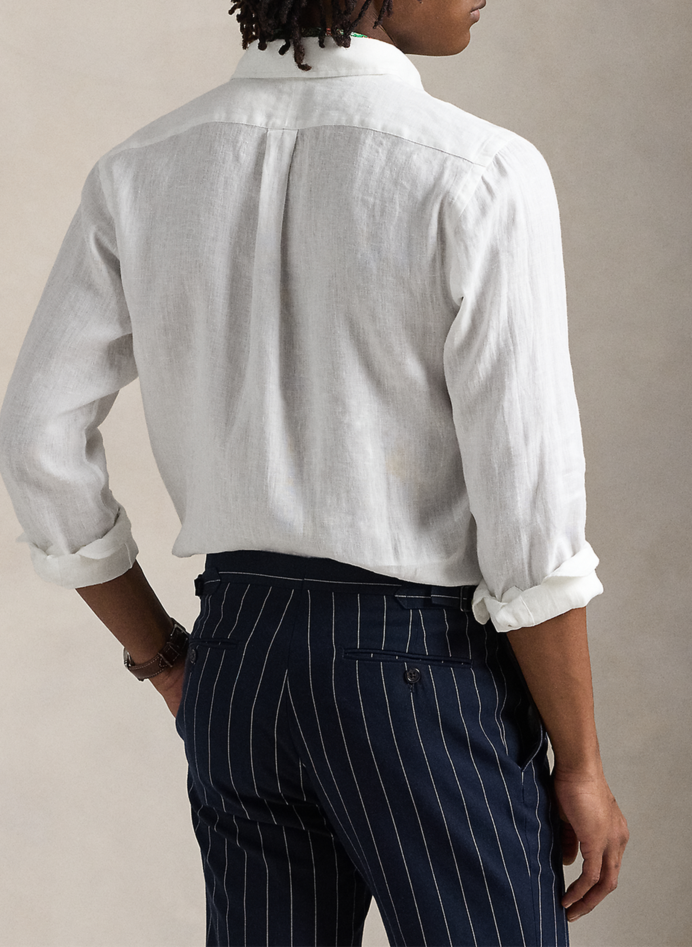 Regular-Fit-Hemd - Leinen POLO RALPH LAUREN Weiss