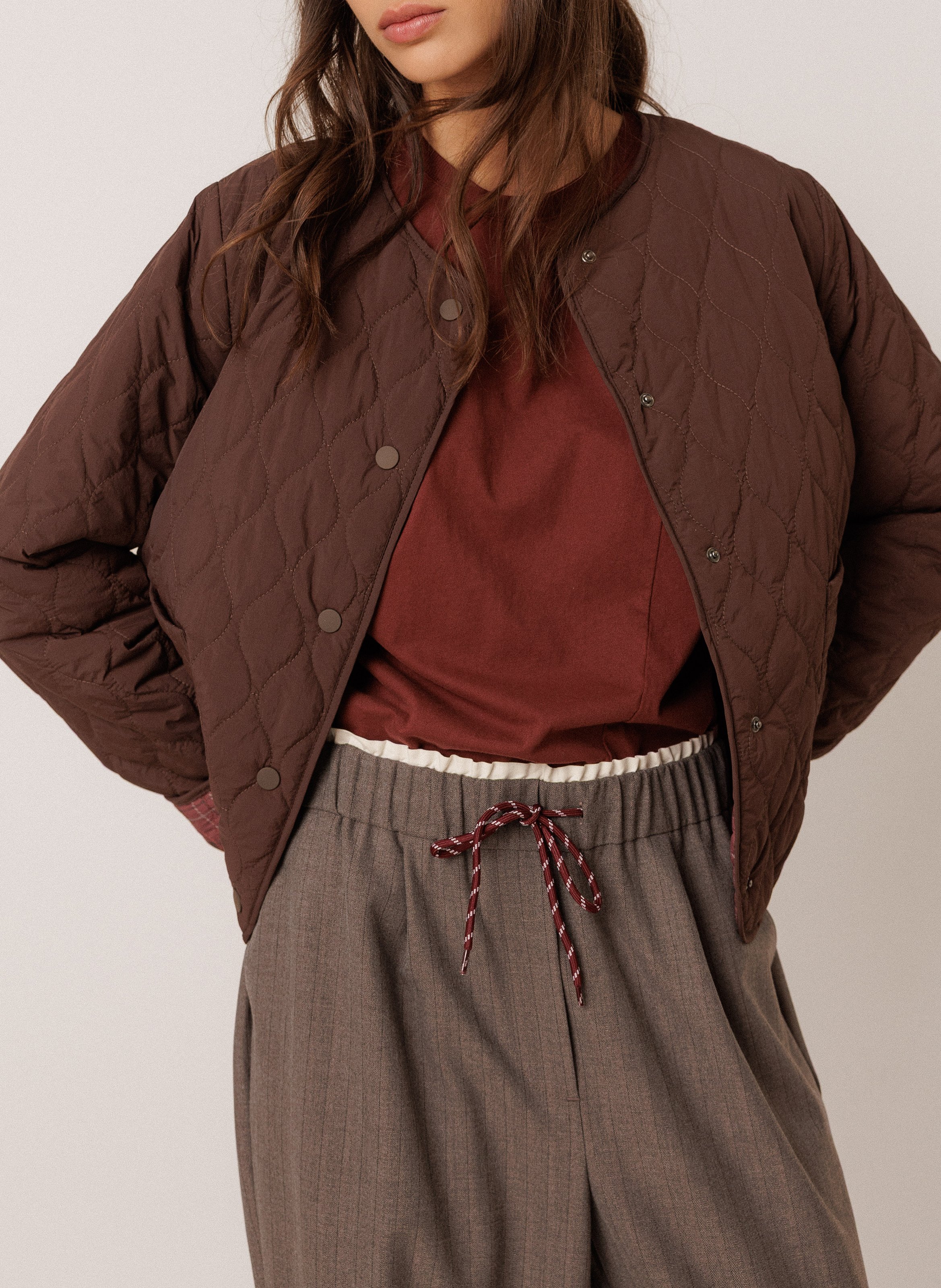 Veste matelassée oversize INDI & COLD Violet