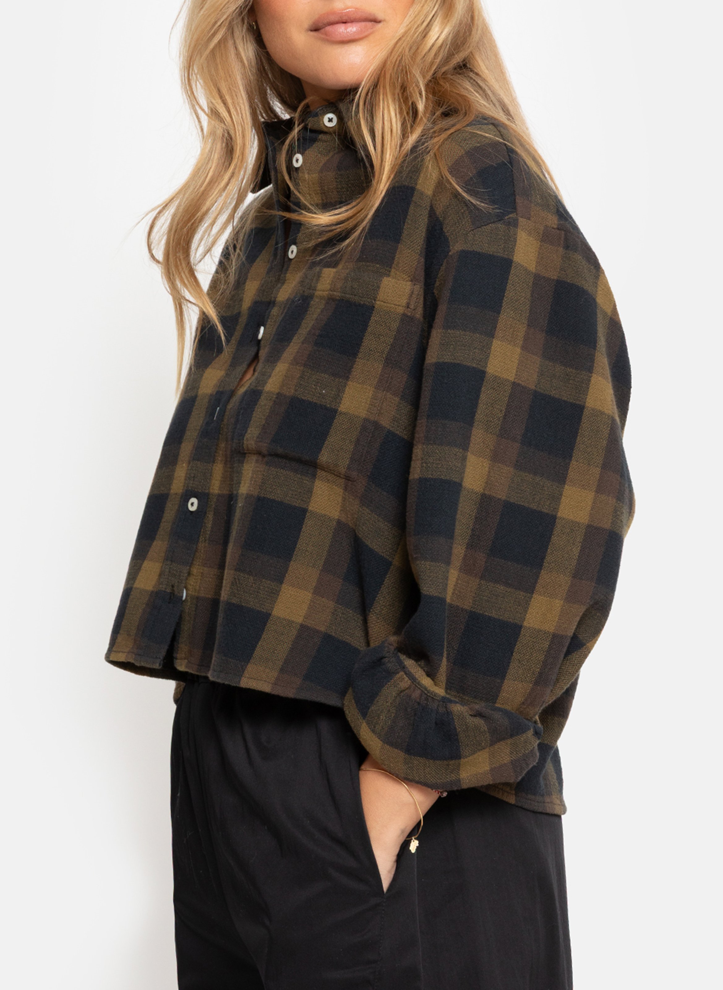 Wijde, geruite blouse AME ANTWERP Veelkleurig