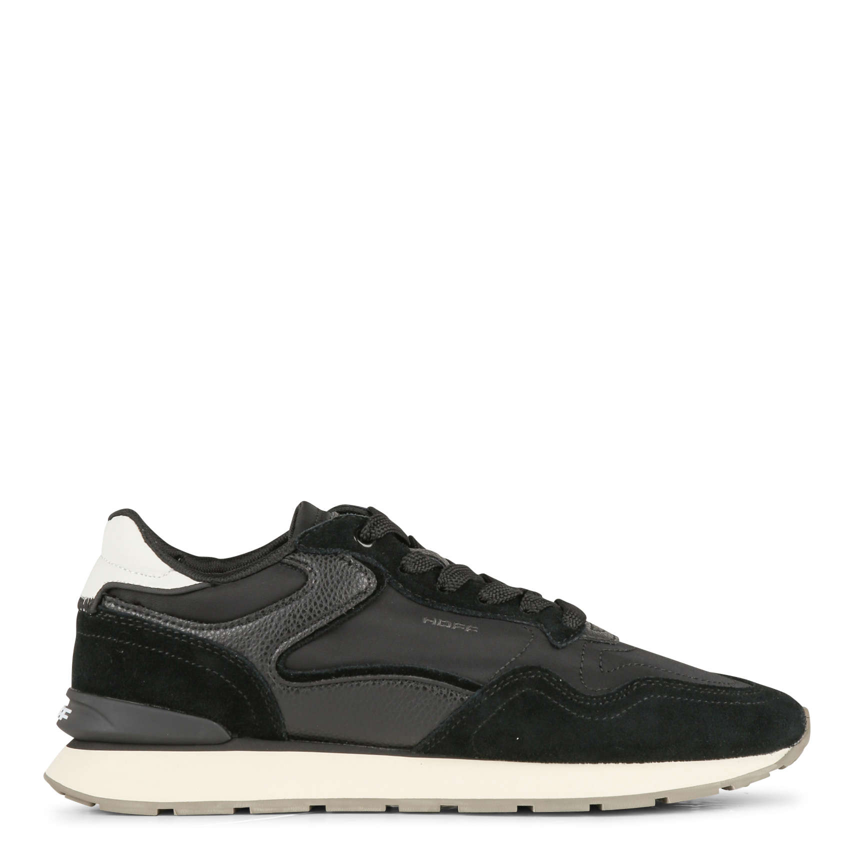 Low-top mixed leather sneakers HOFF Black