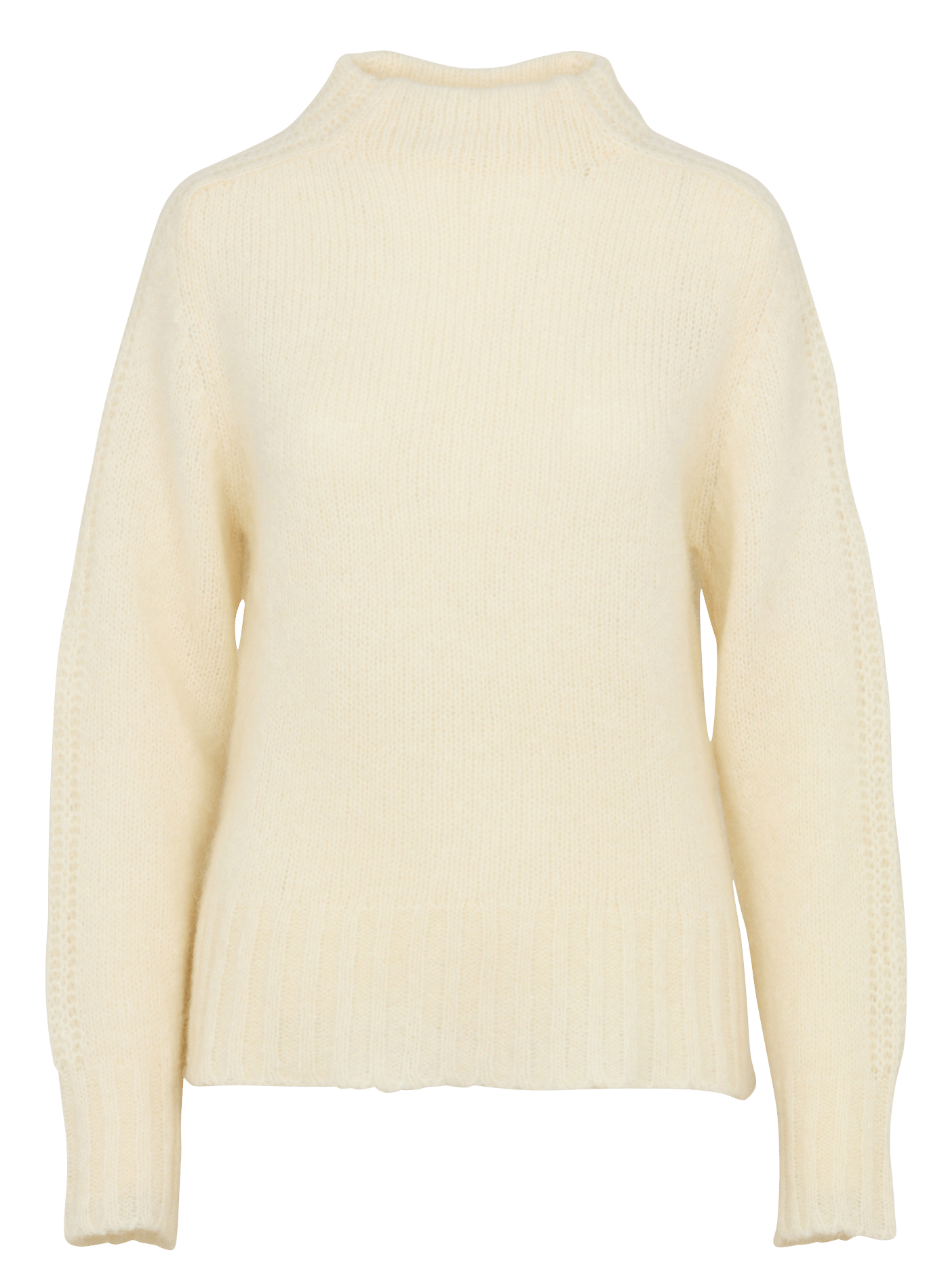 High-neck wool-blend sweater MAISON ANJE White