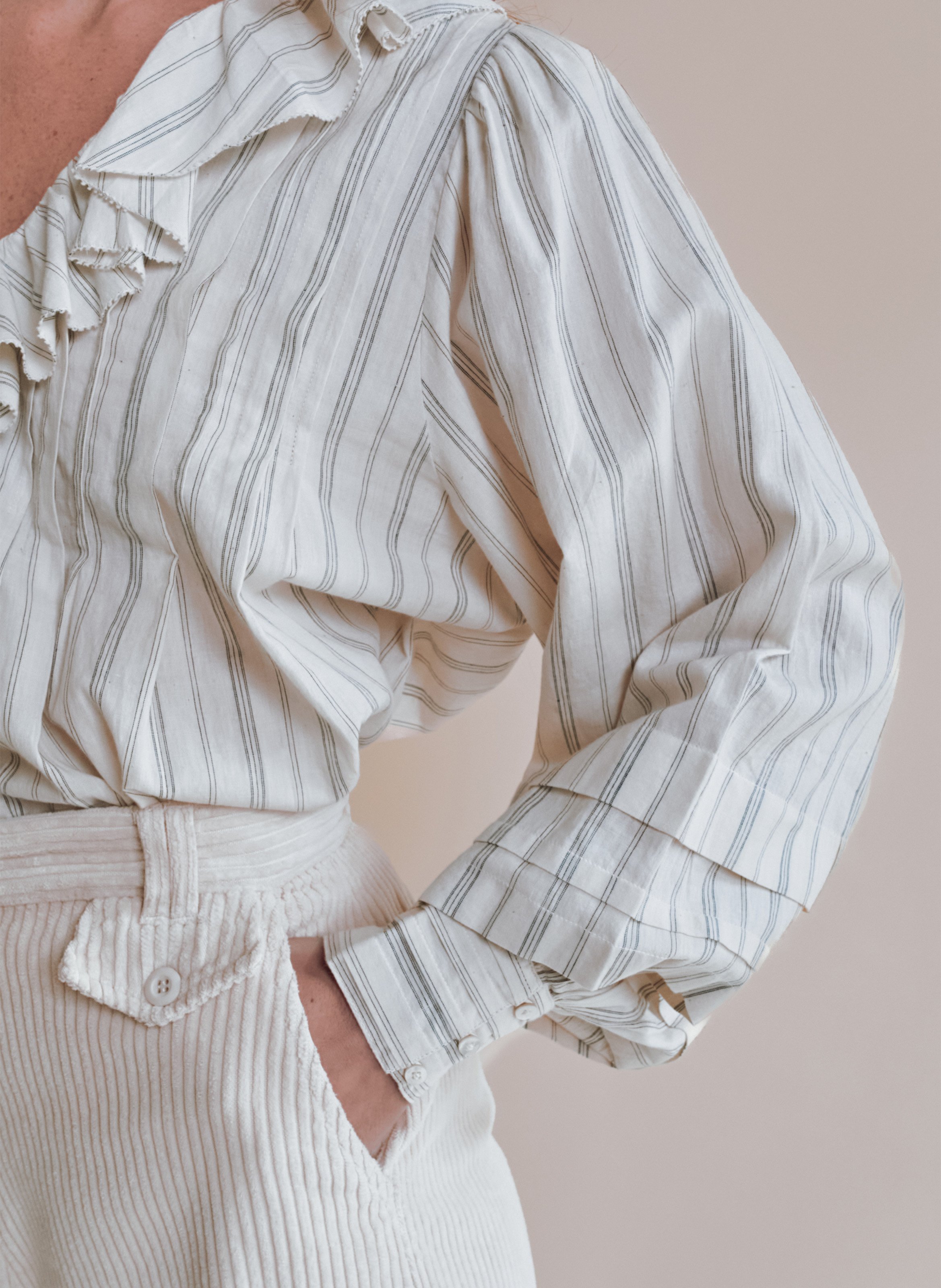 Loose-fitting cotton striped blouse EMILE ET IDA Multicolored