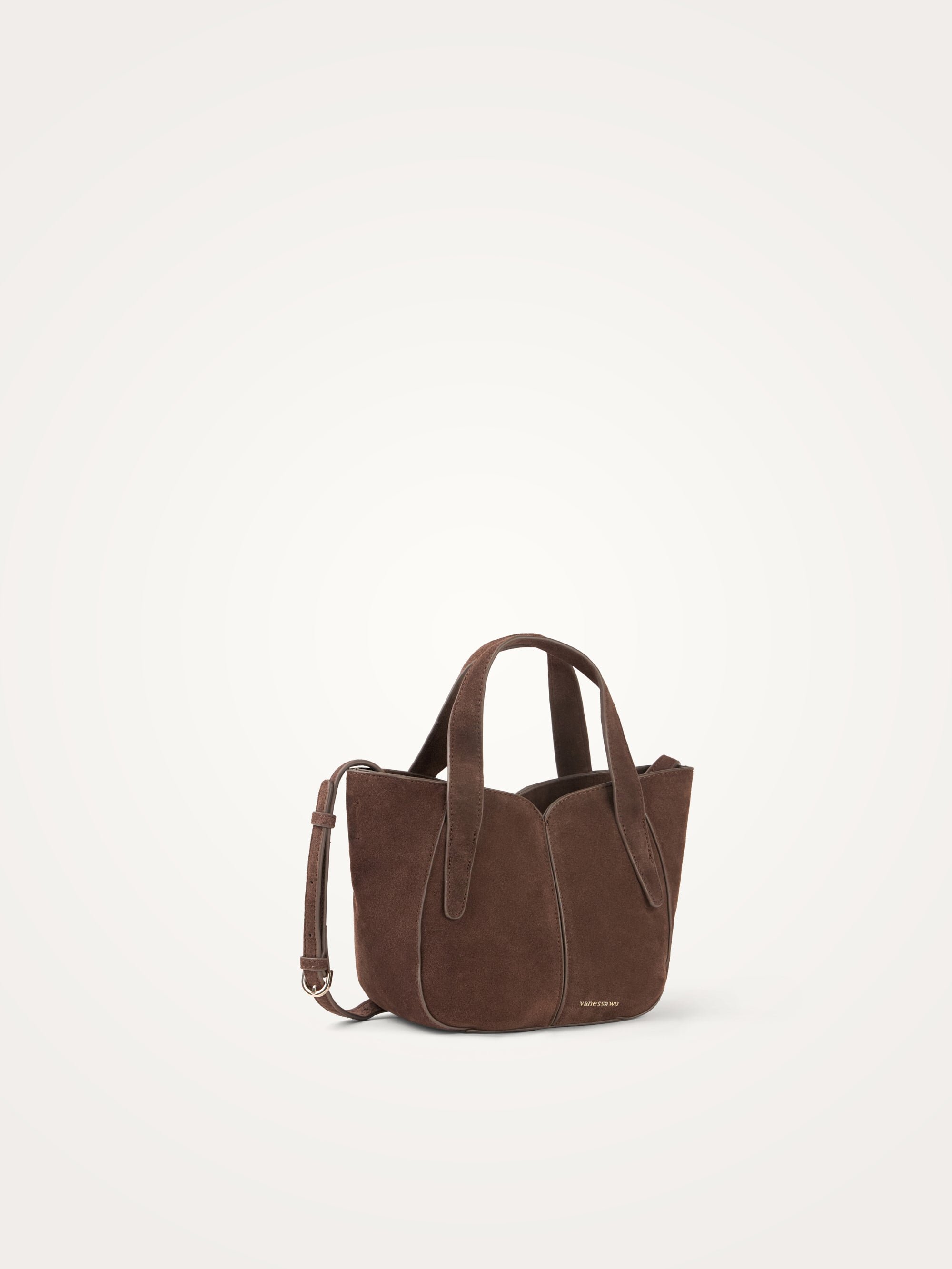 Handbag with handles and shoulder strap VANESSA WU Brown