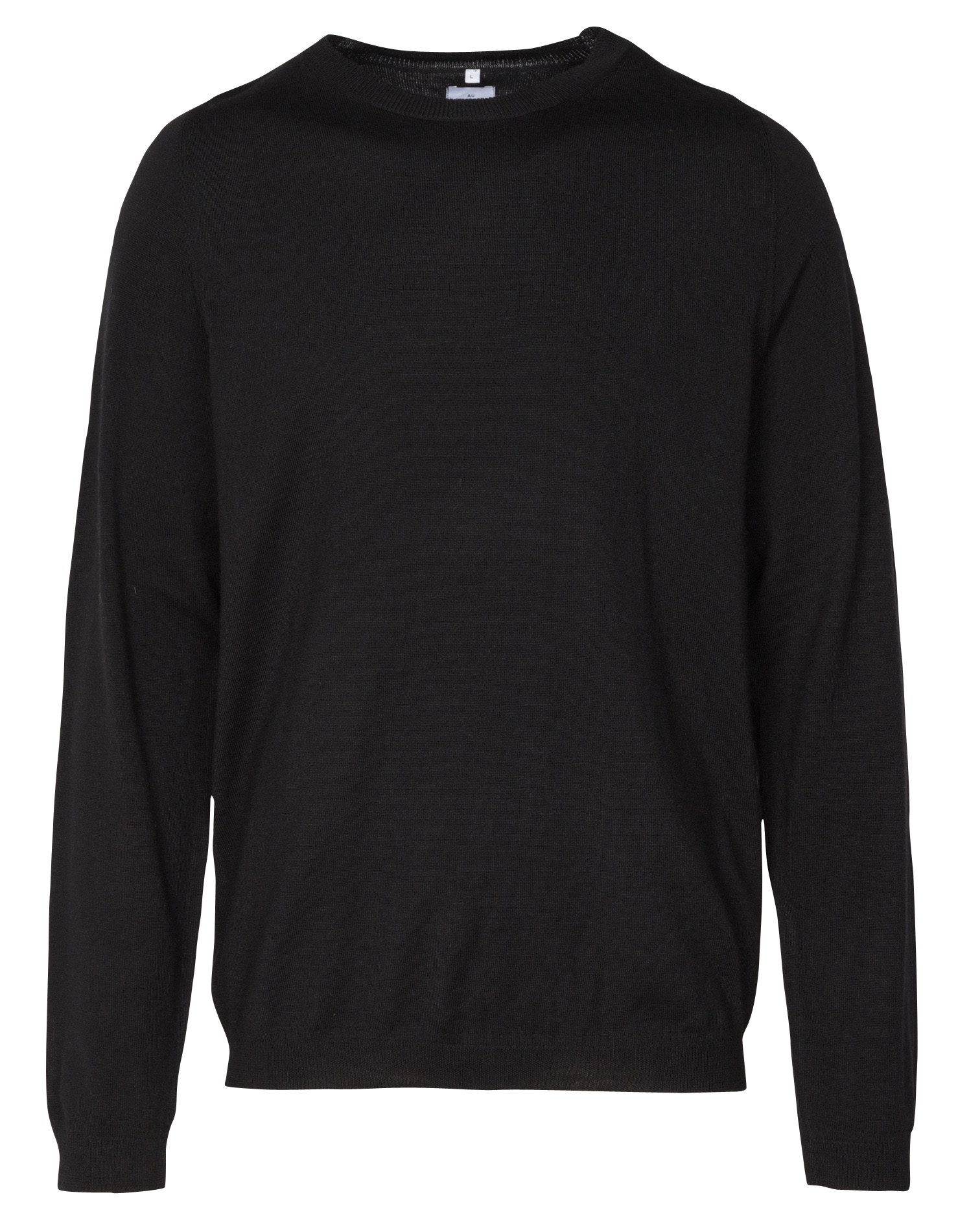 Rundhalspullover aus Wolle, Regular Fit AU PRINTEMPS PARIS Schwarz