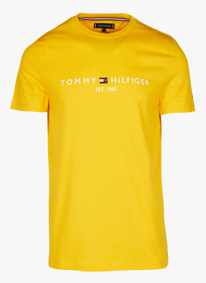 Camiseta De Algodón Orgánico Bordada Con Cuello Redondo Solstice Tommy Hilfiger - | Place des Tendances
