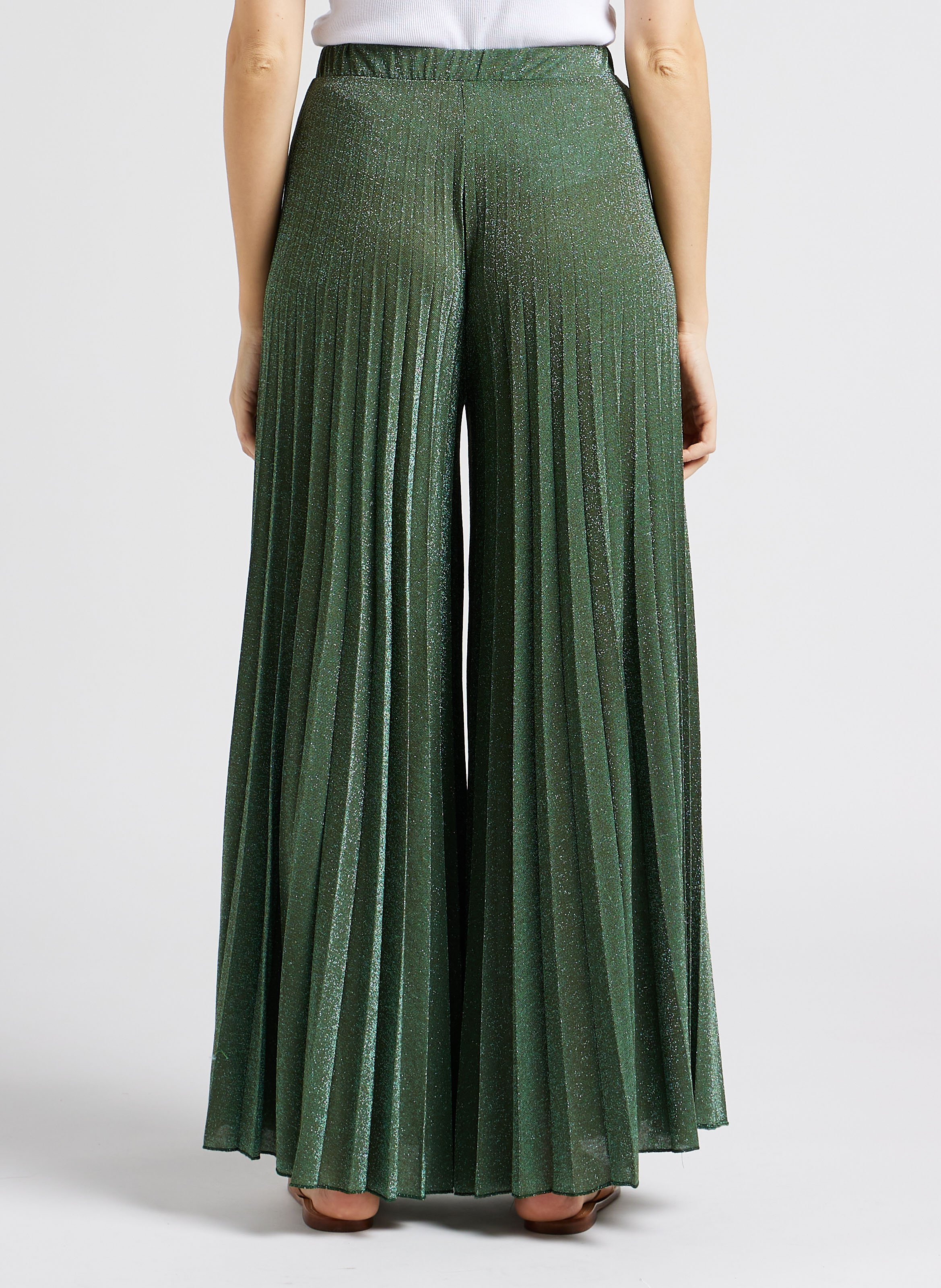 Rechte broek met plooien PLEASE Groen