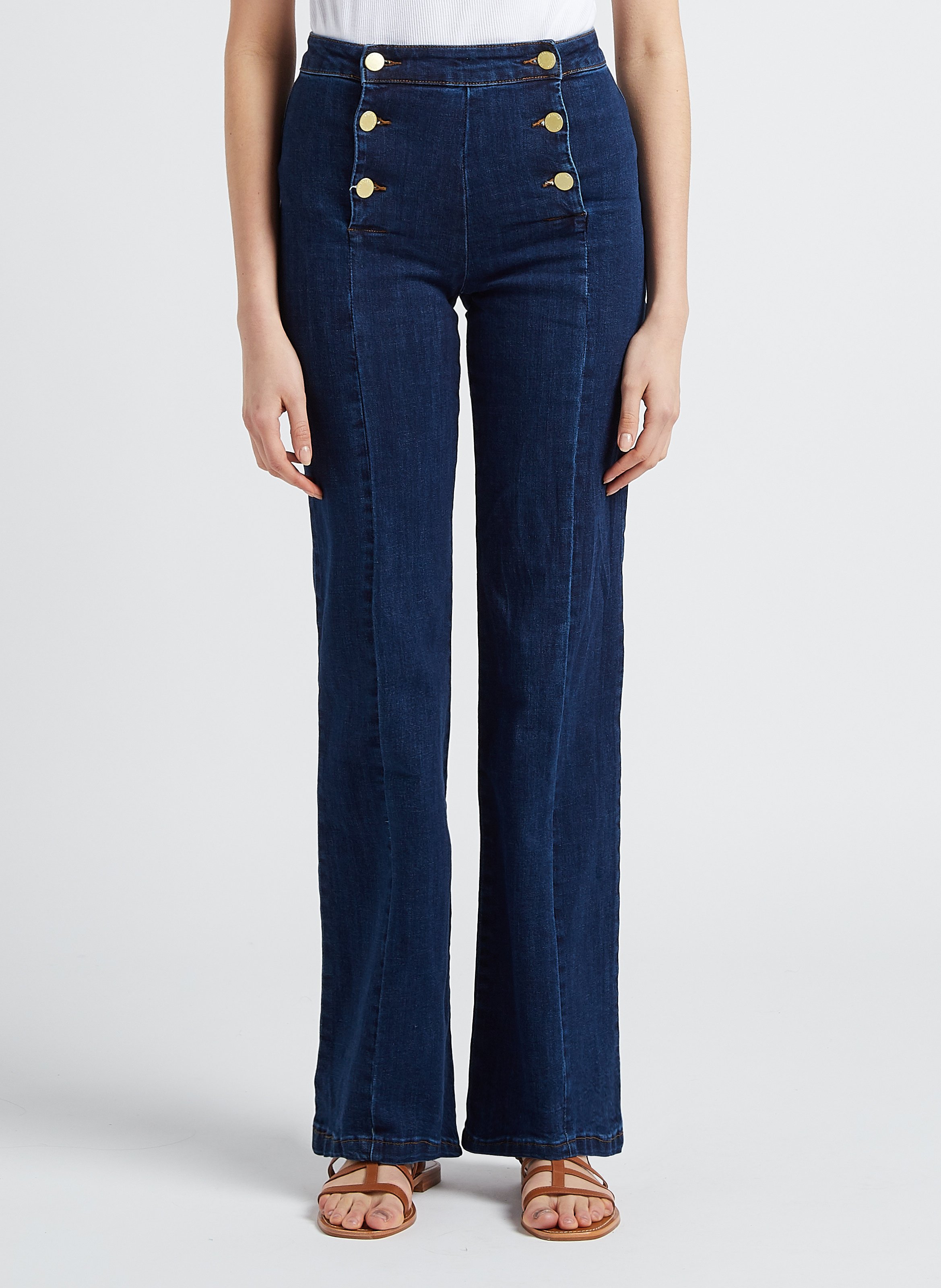 Jean discount flare brut