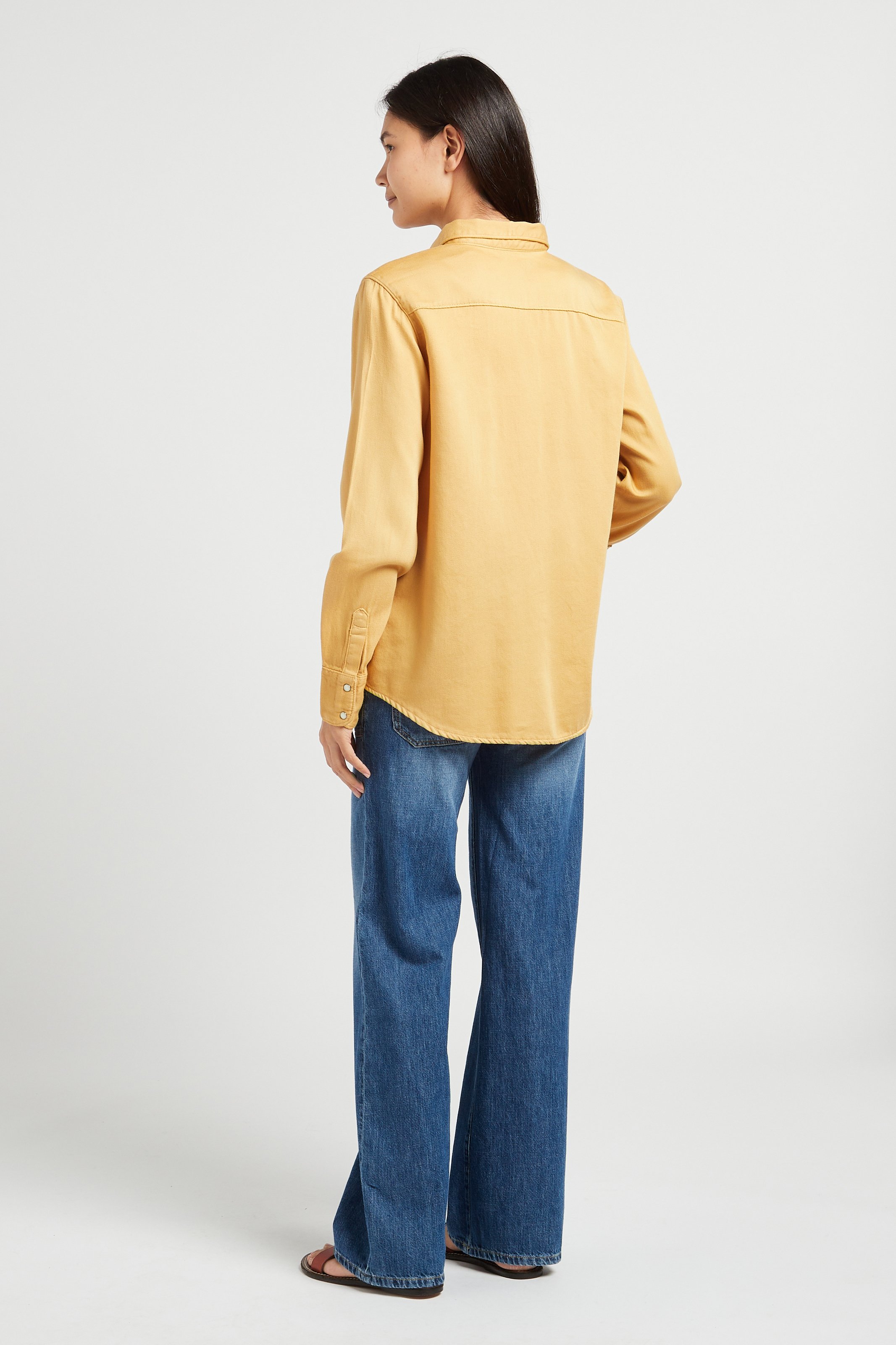 Straight-leg soft faded denim jeans ACQUAVERDE Blue