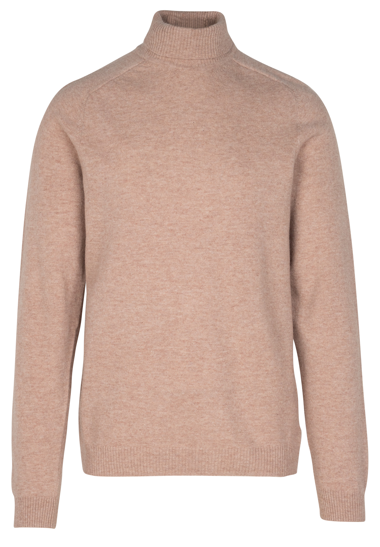 Col roulé regular-fit en laine KNOWLEDGE COTTON APPAREL Marron