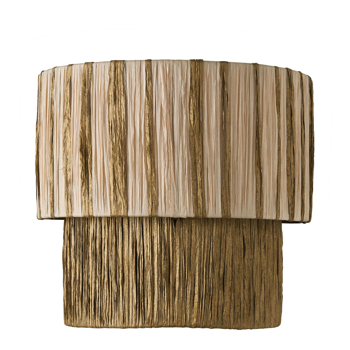 Non-electrified raffia wall lamp 34x22x31 BLANC D'IVOIRE Golden