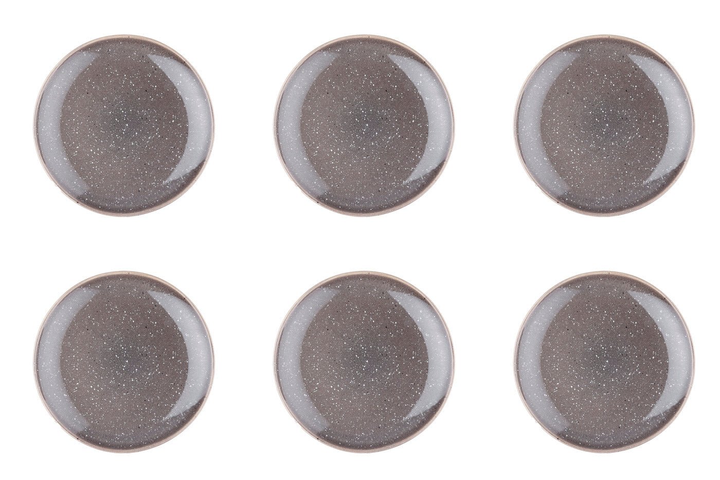 Stellar concrete gray ø22cm plate - 6 pieces BJORN Grey