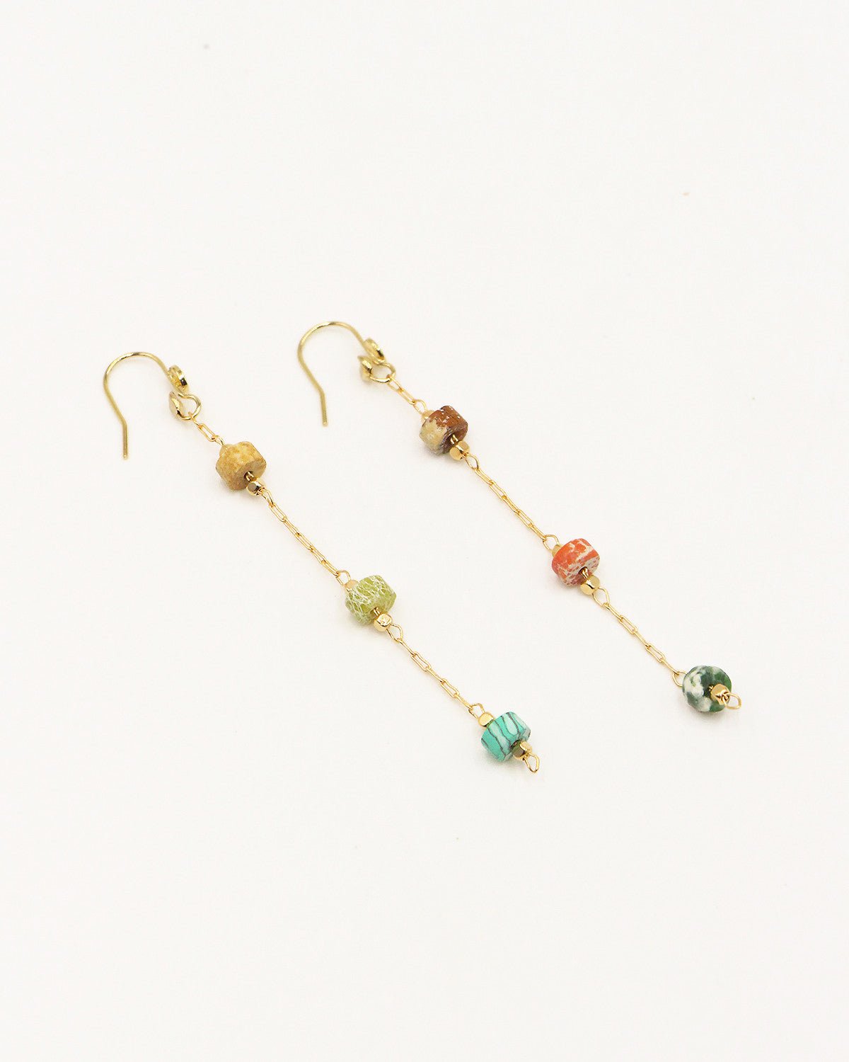 Gold-plated earrings NILAI Golden