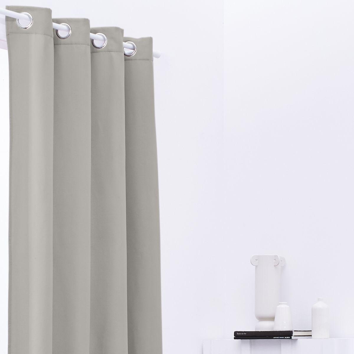 Plain insulating curtain with eyelets TODAY LINGE DE MAISON Beige