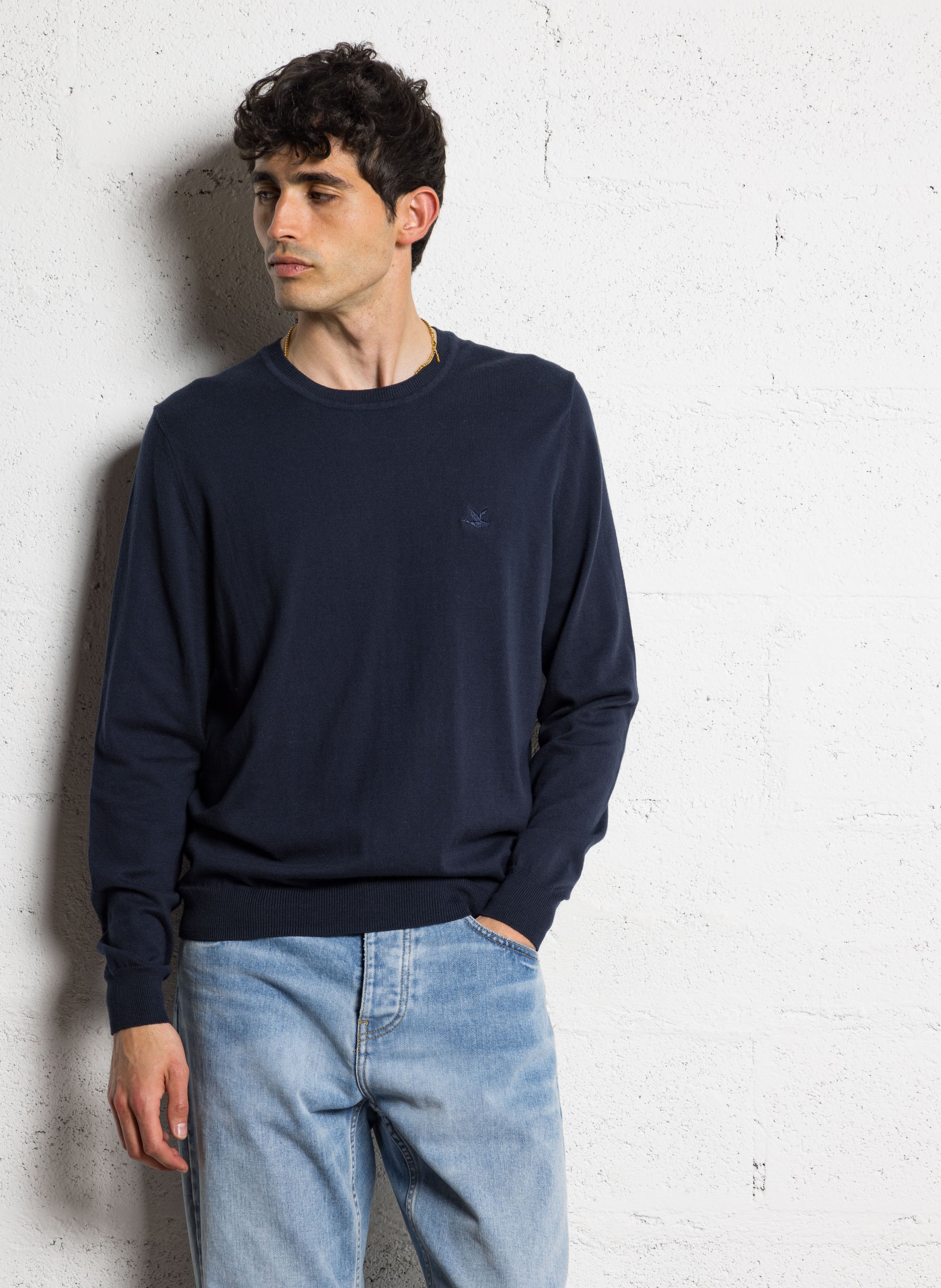 Colour block cotton sweater CHEVIGNON Blue