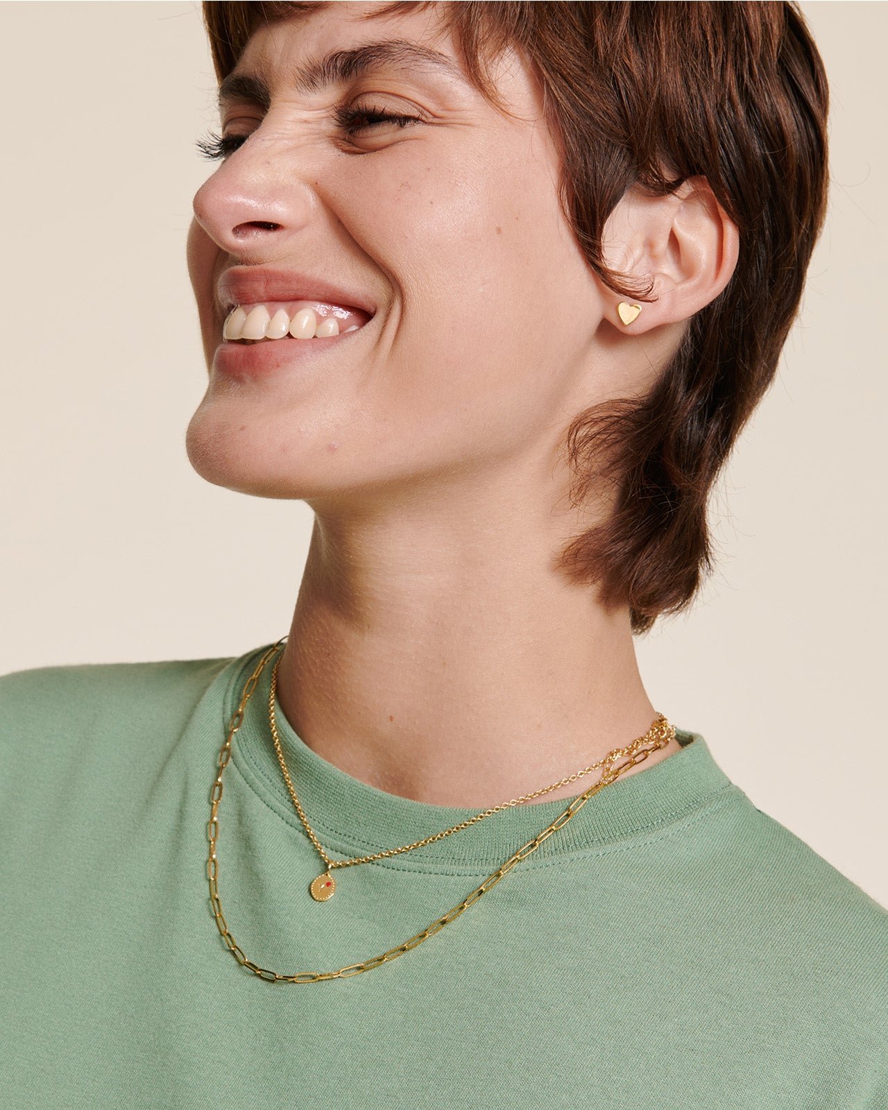 Heart-shaped earrings EMOI EMOI Golden