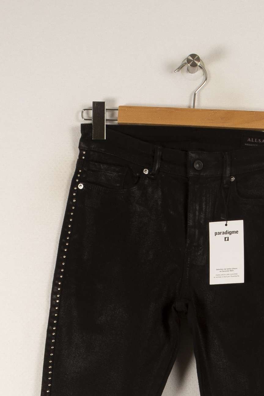Cropped slim jeans with studs ALLSAINTS - Seconde main Black
