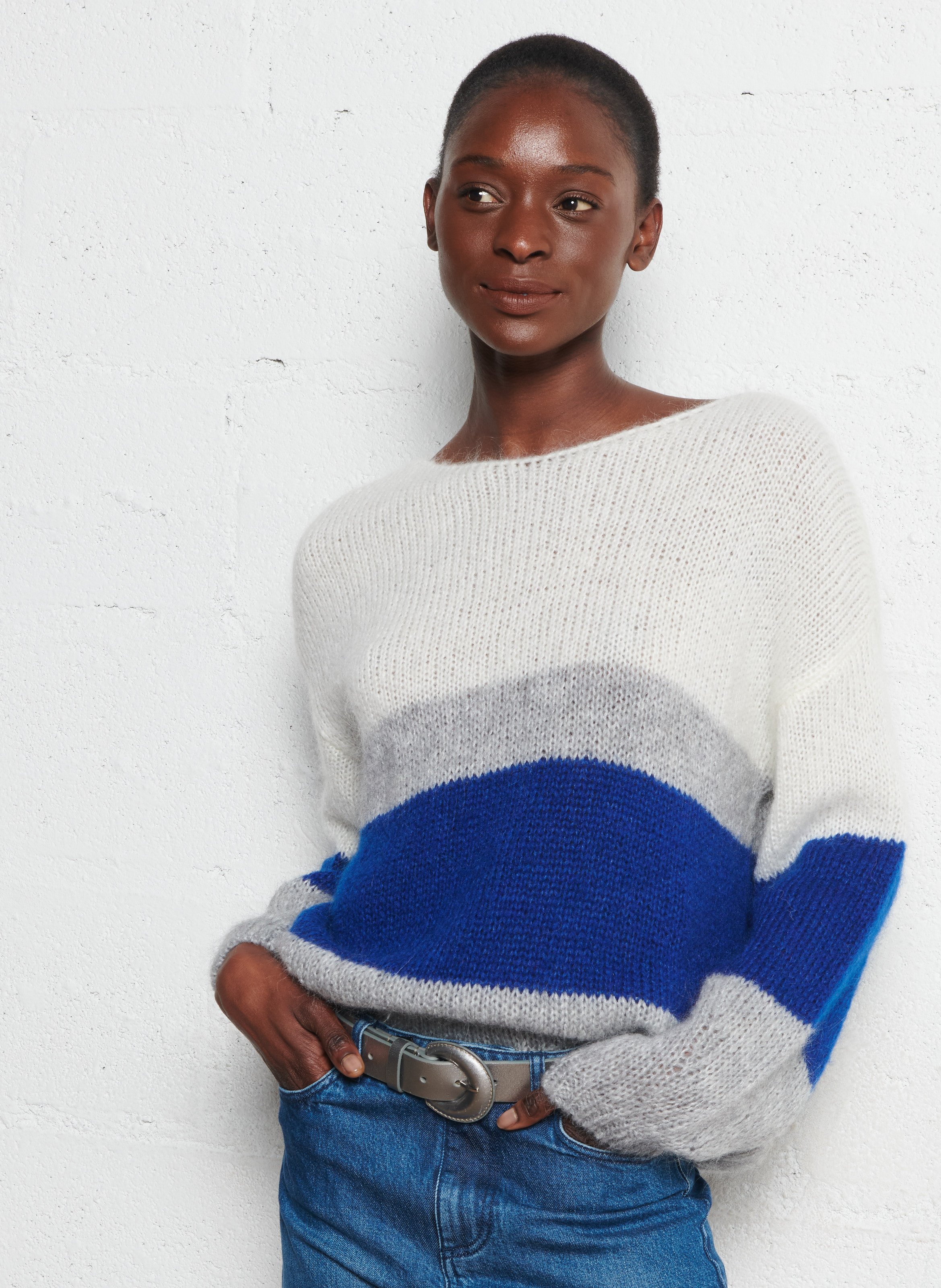 Oversized trui ONE STEP Blauw