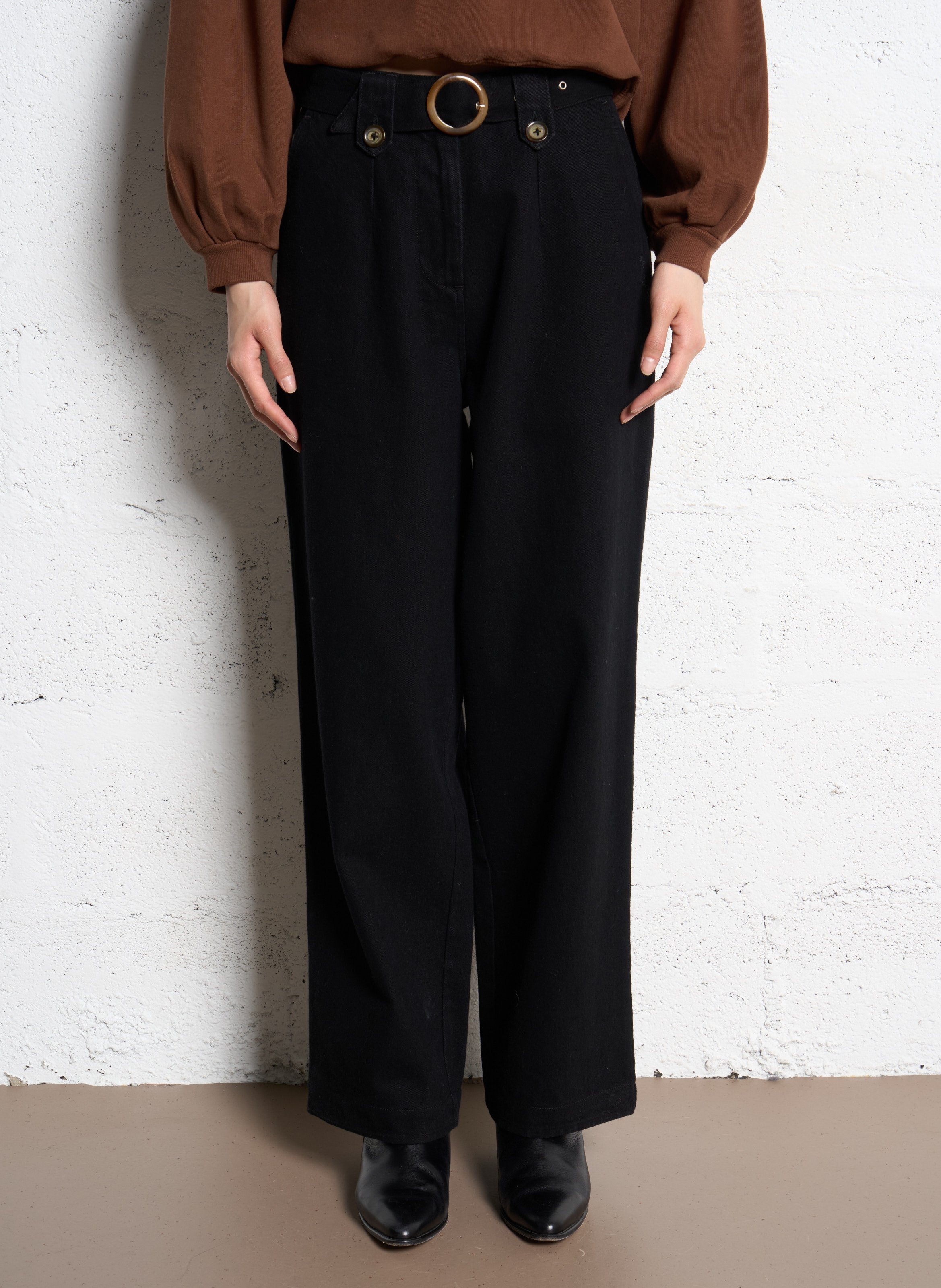 Weit geschnittene Jeans EMILE ET IDA Schwarz