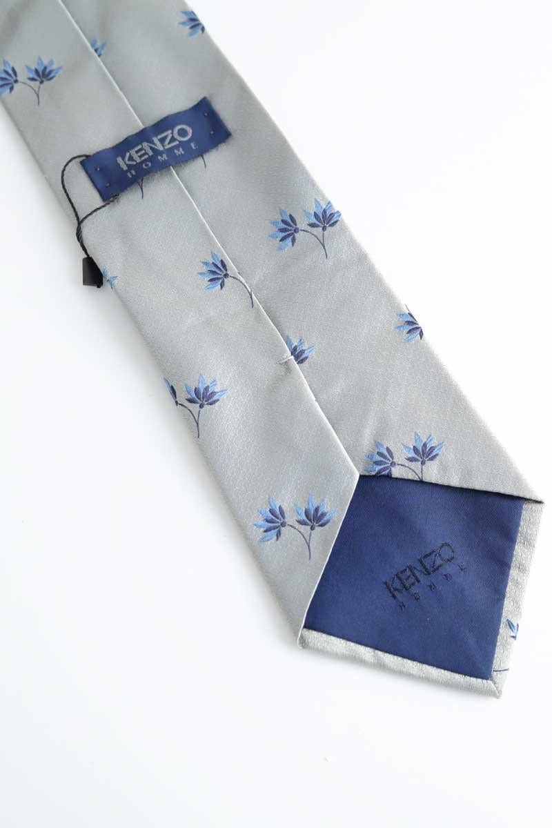 Navelli silk tie KENZO - SECONDE MAIN Grey