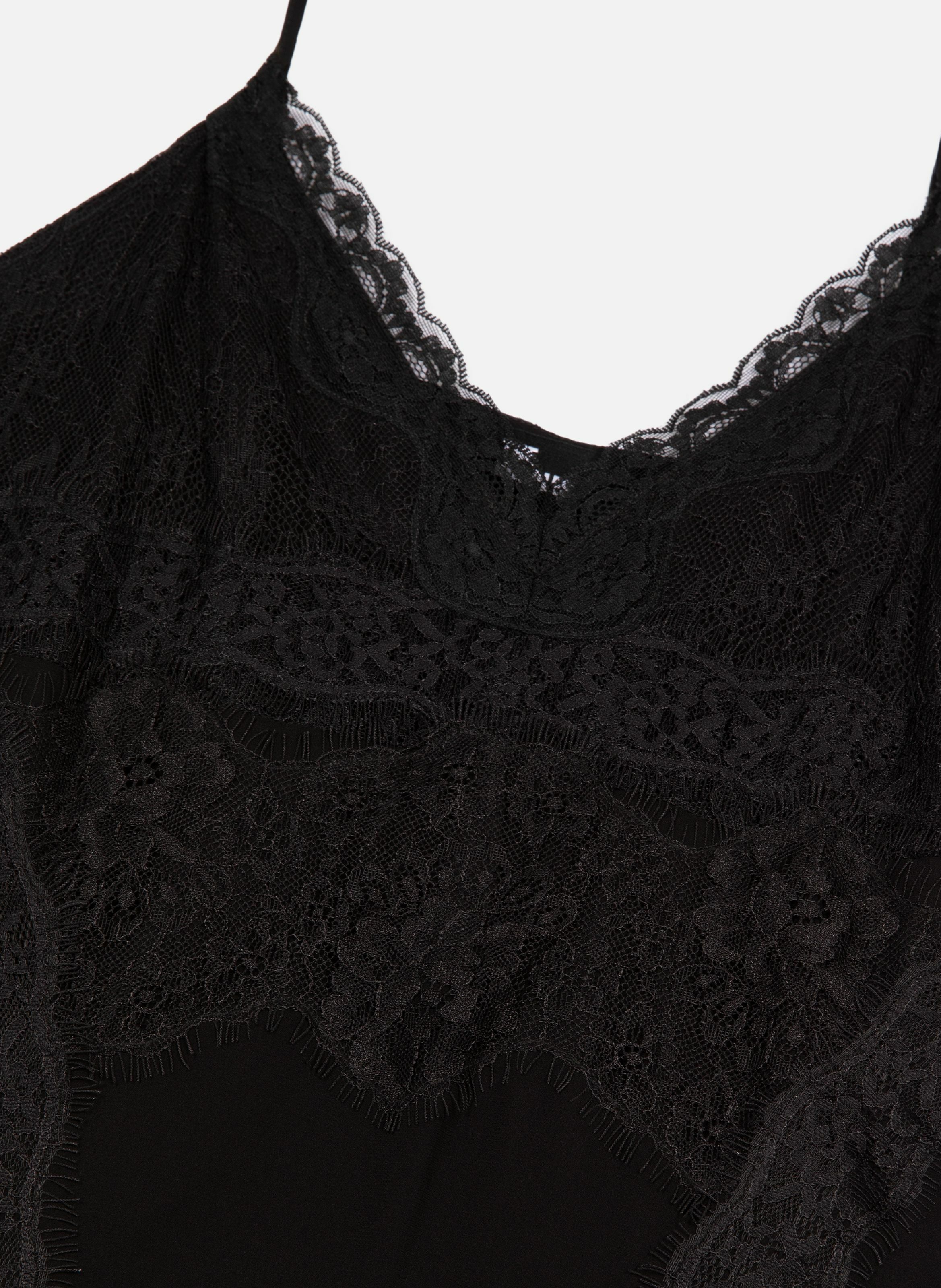 Long dress with lace THE KOOPLES Black