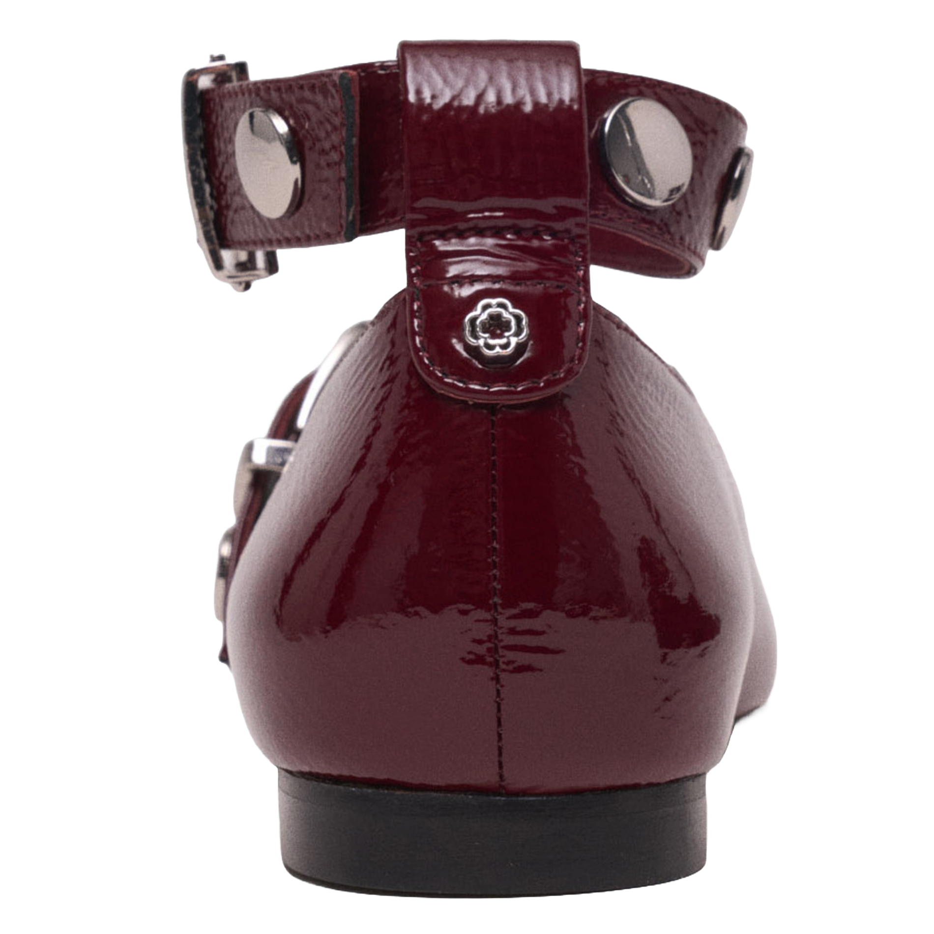 Babies à studs en cuir MAJE Rouge