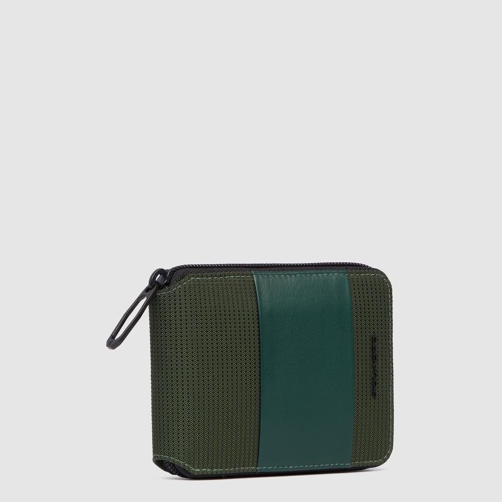 Cruminette zipped wallet PIQUADRO Green