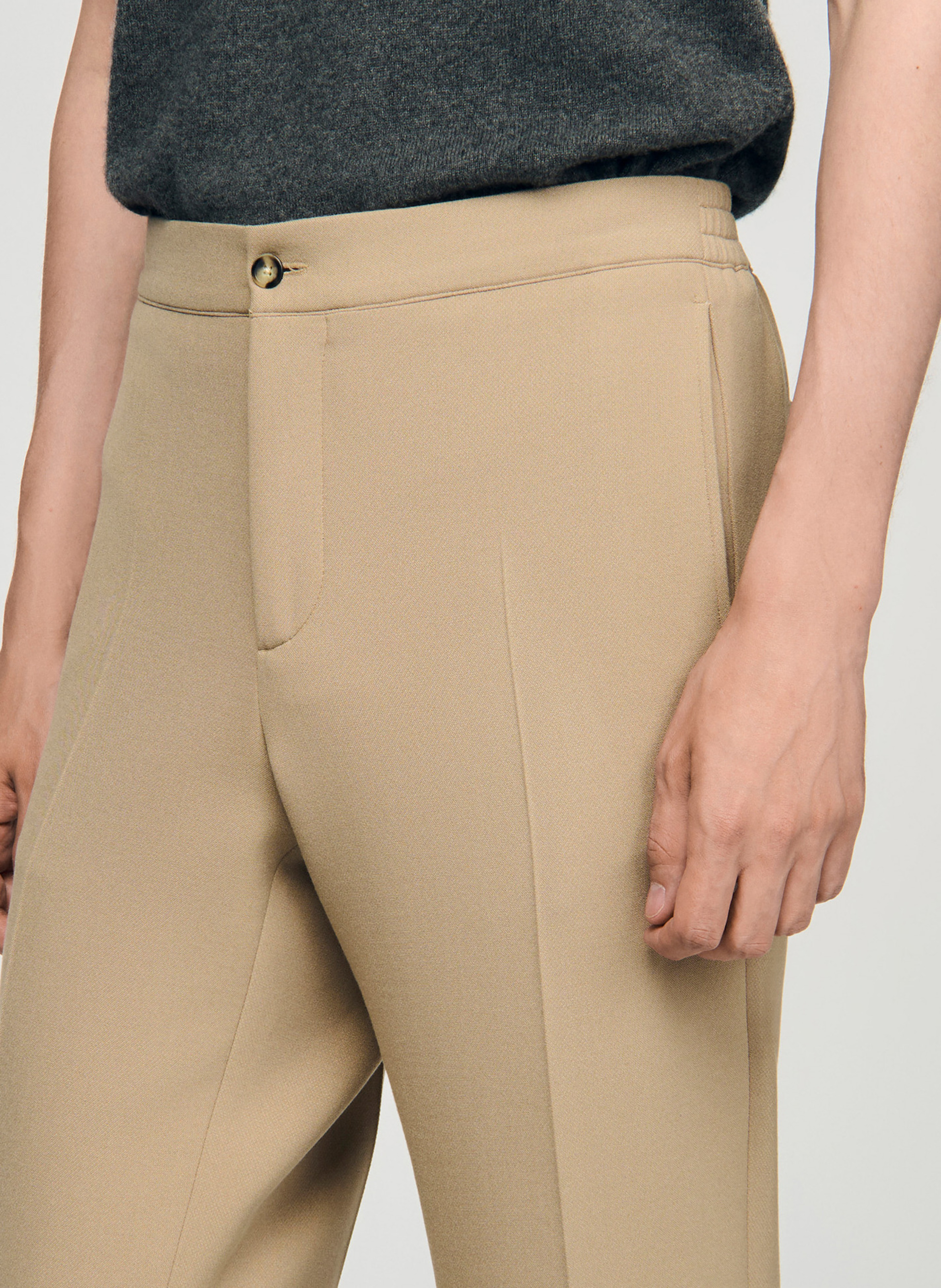 Carrot trousers SANDRO Beige