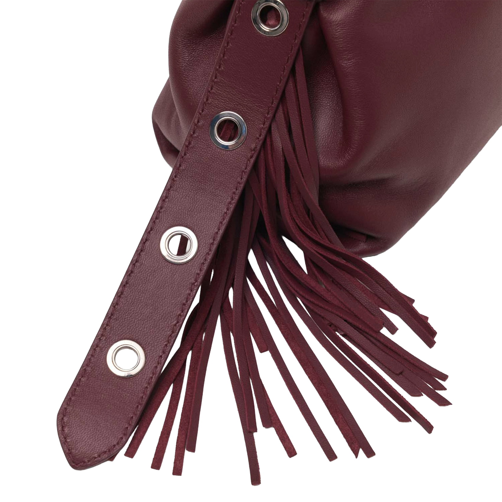 Umhängetasche aus Glattleder MAJE Rot