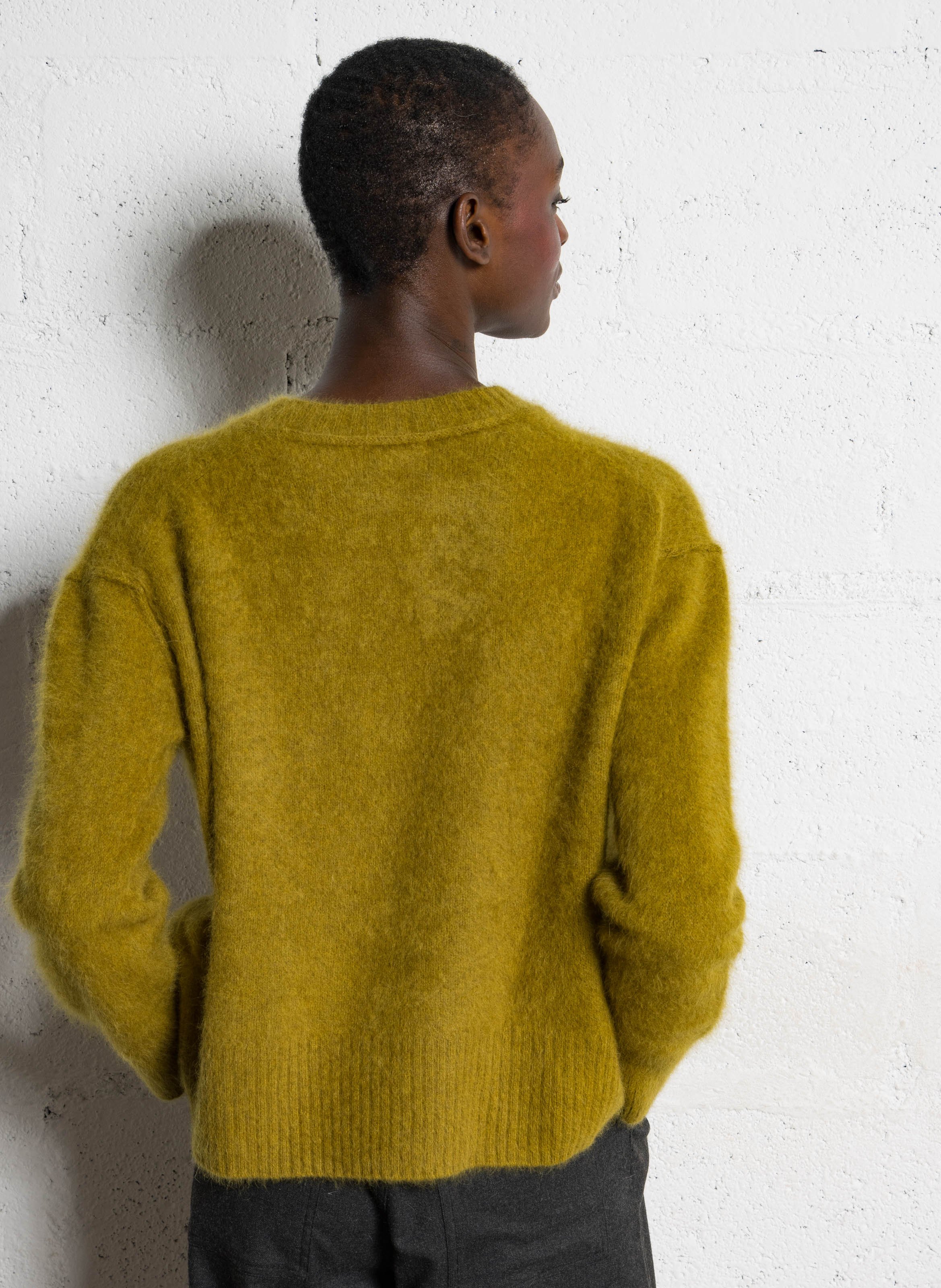 Abidjan wool round-neck sweater BELLA JONES Yellow