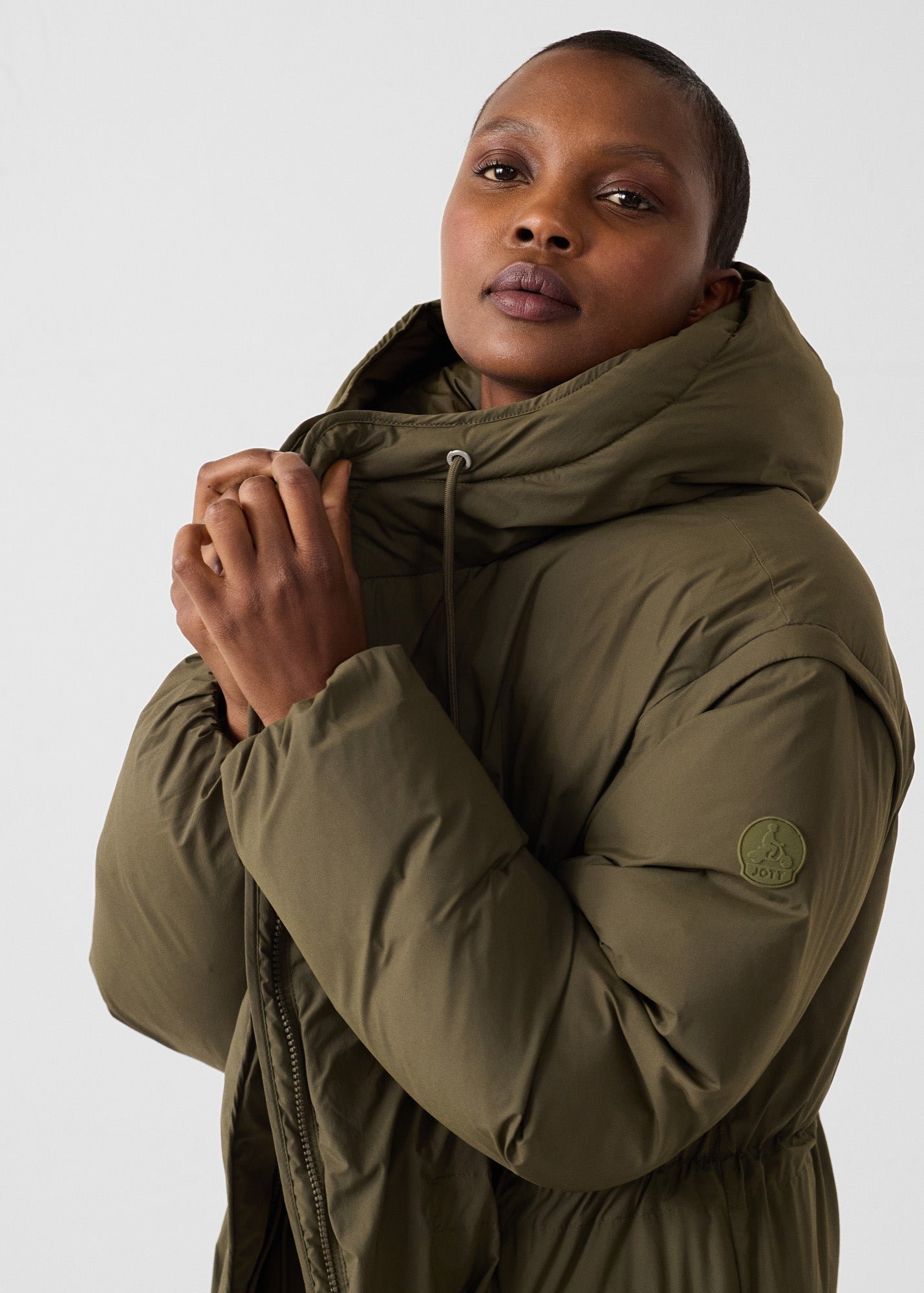 Long stretch padded coat for extreme cold - Brooke JOTT Green