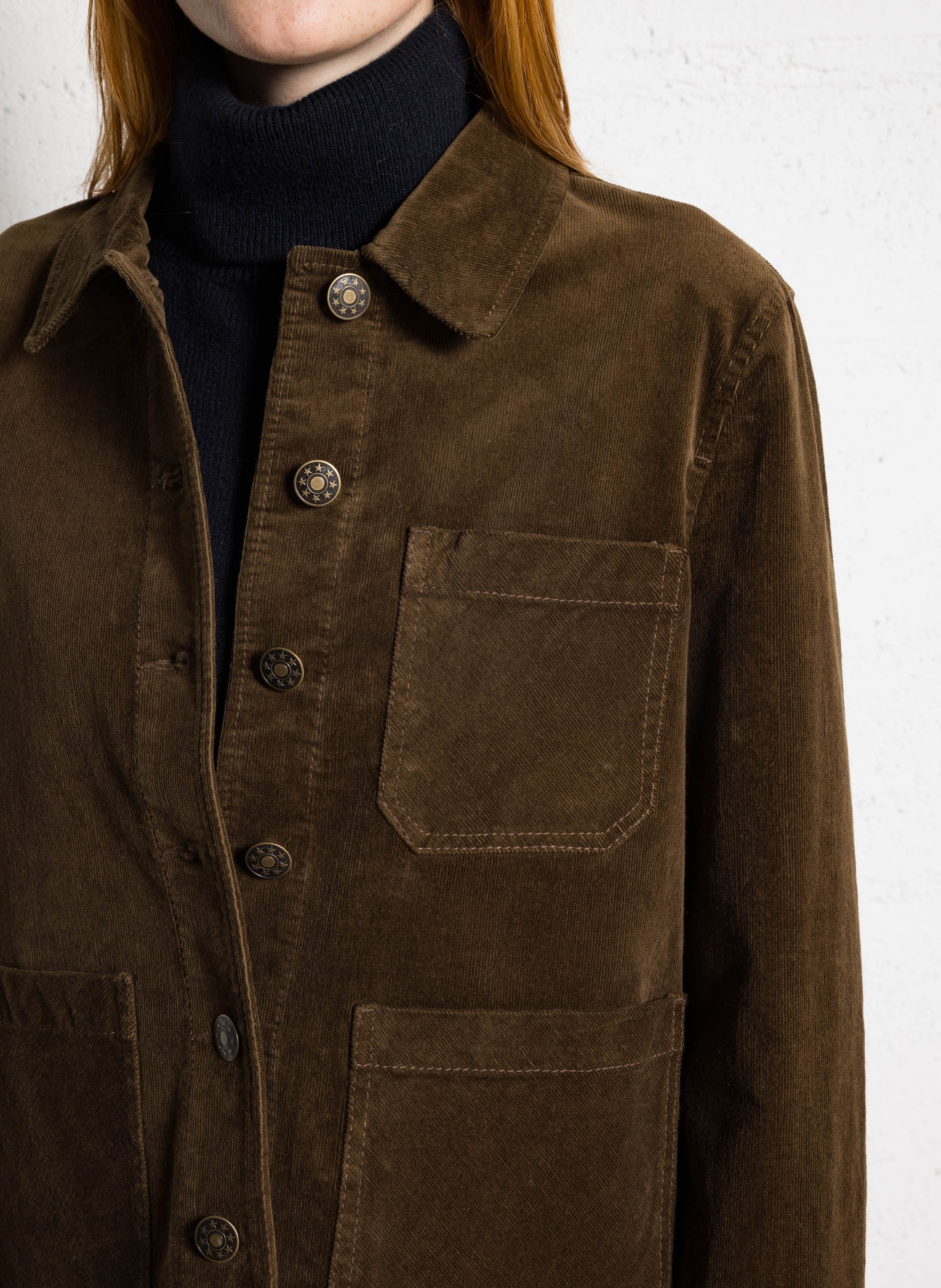 Corduroy shirt jacket BENSIMON Brown
