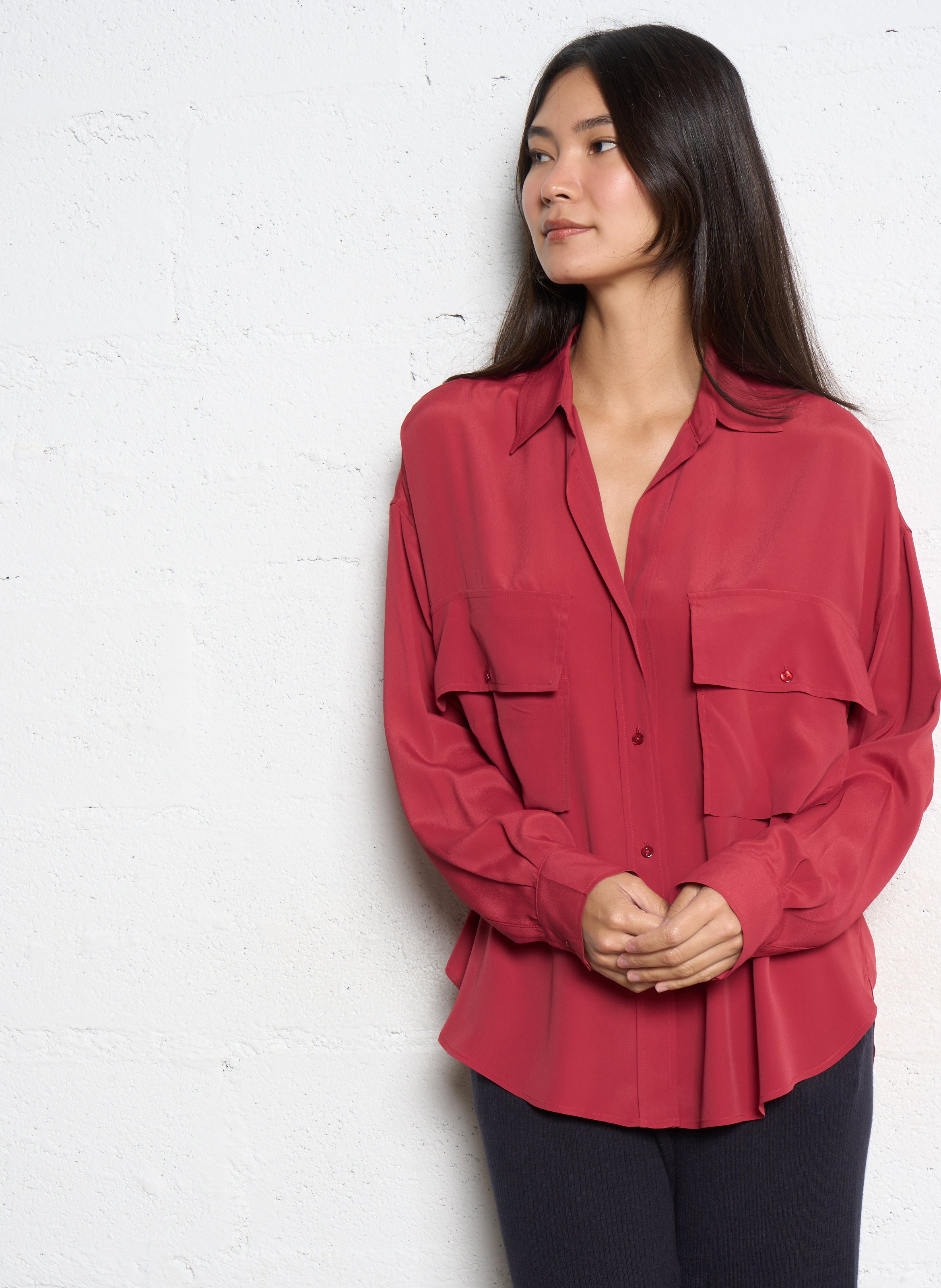 Chemise col classique  MOMONI Orange