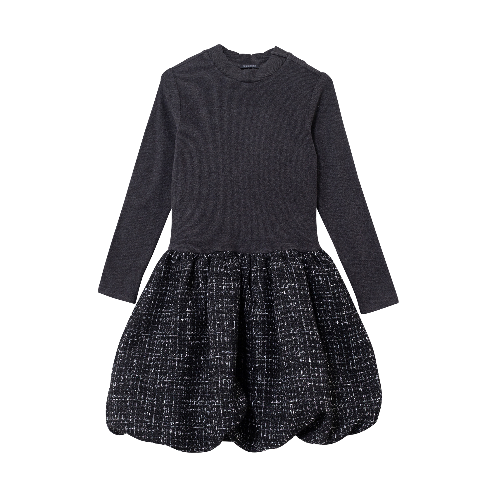 Short knit dress with high neck IKKS JUNIOR Black