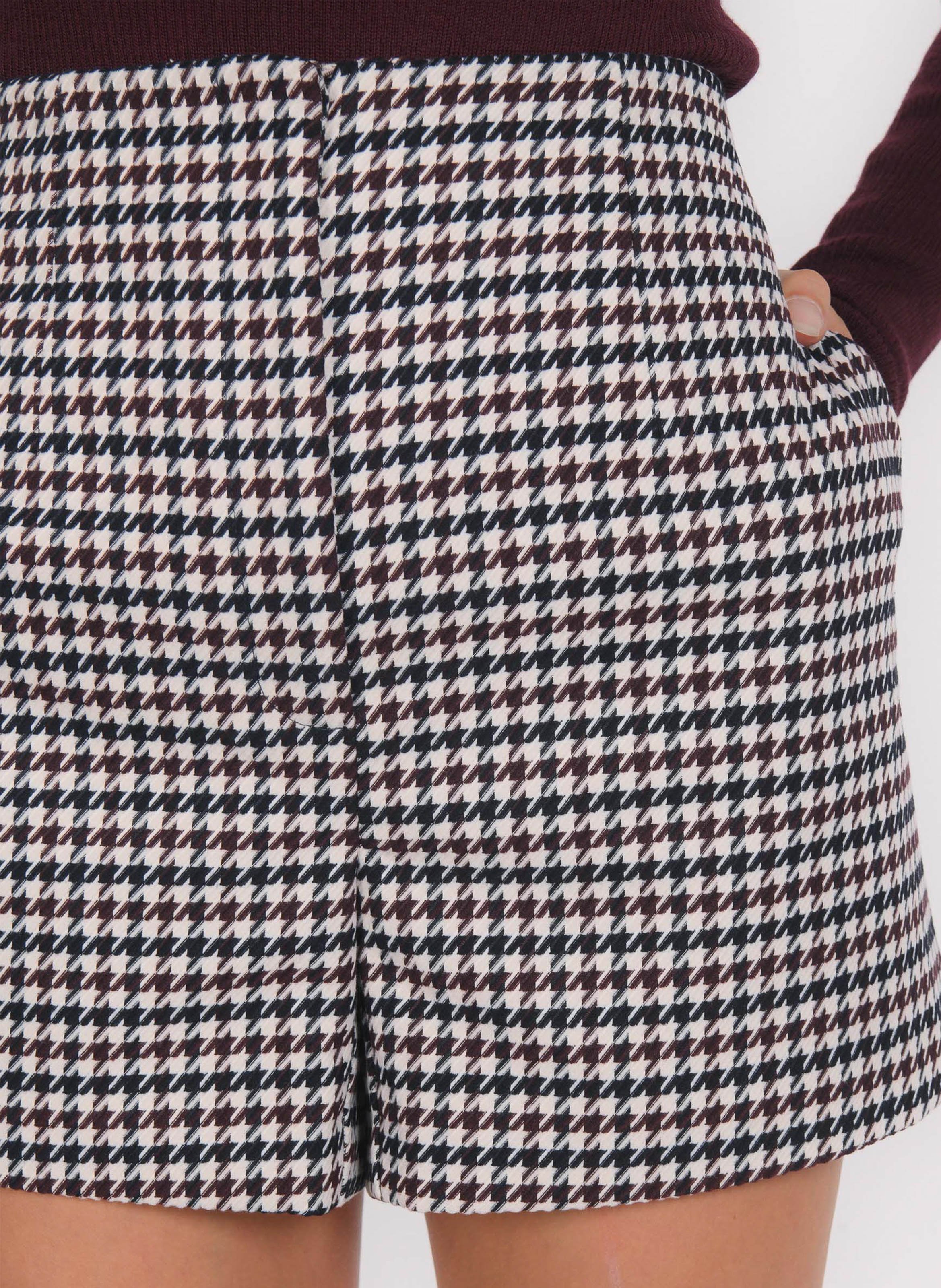 Pencil skirt with houndstooth pattern KOOKAI Blue