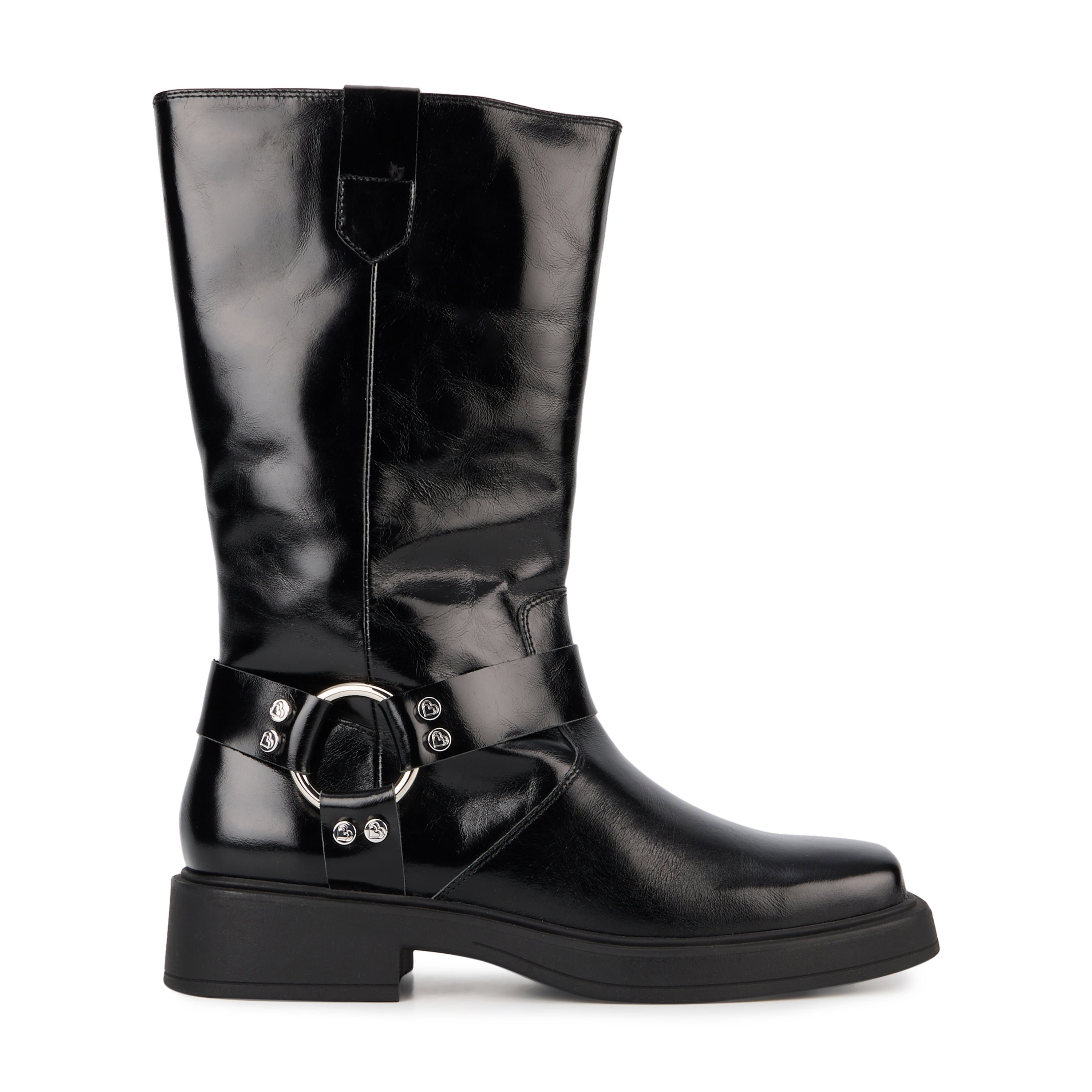 Glossy leather skirt BONS BAISERS PARIS Black