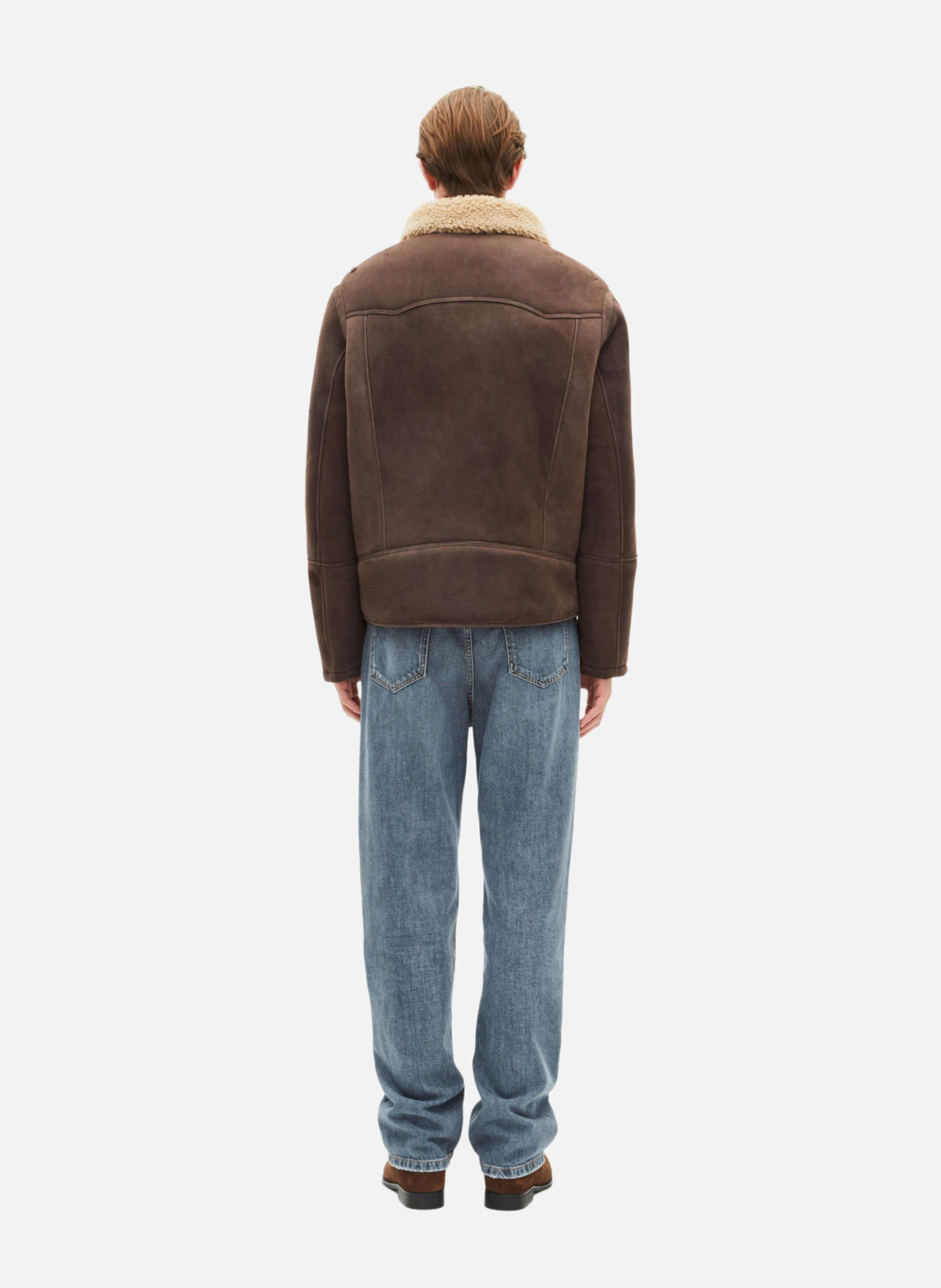 Sheepskin jacket THE KOOPLES Brown
