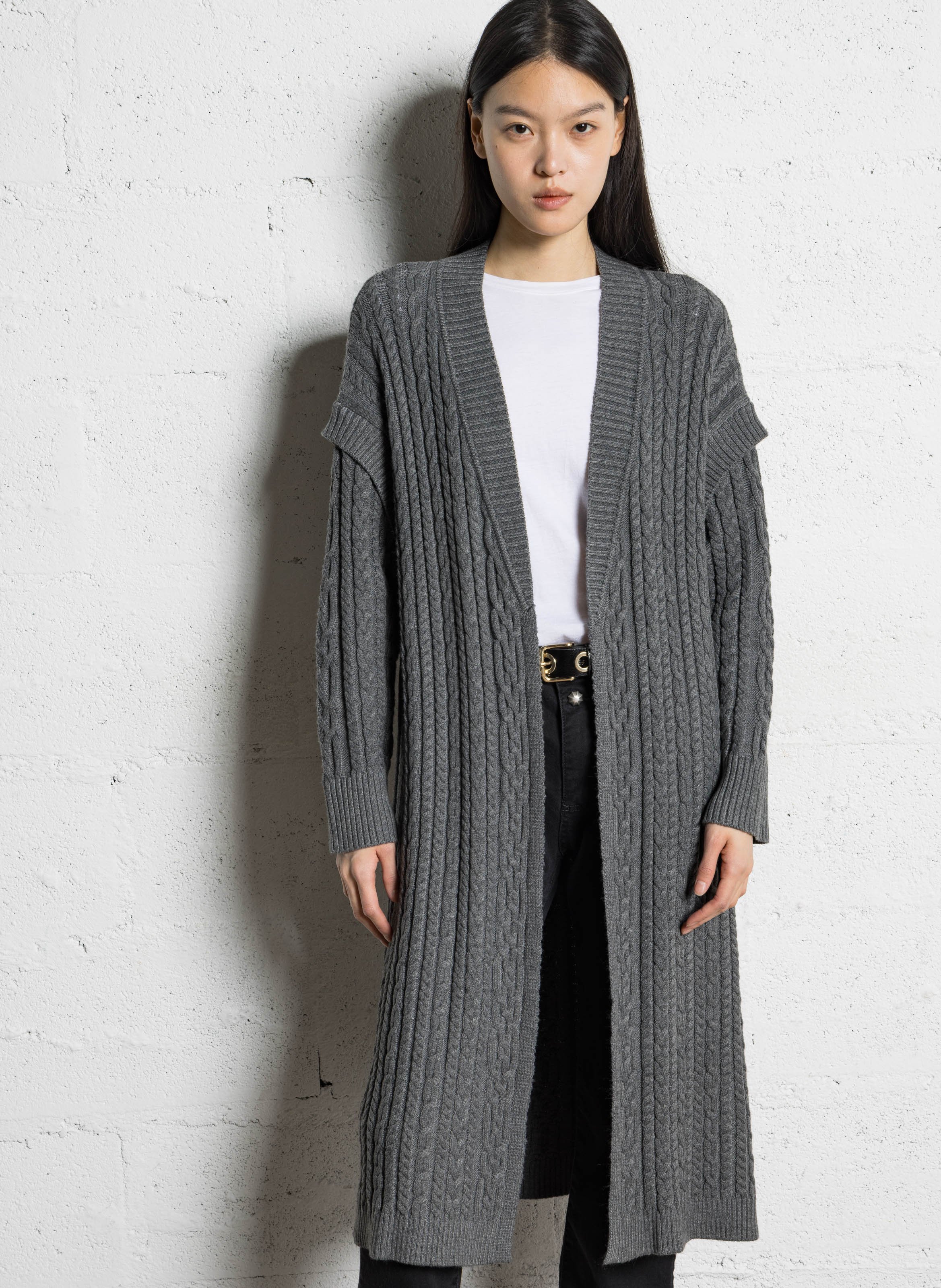 Braided knit vest IKKS Grey