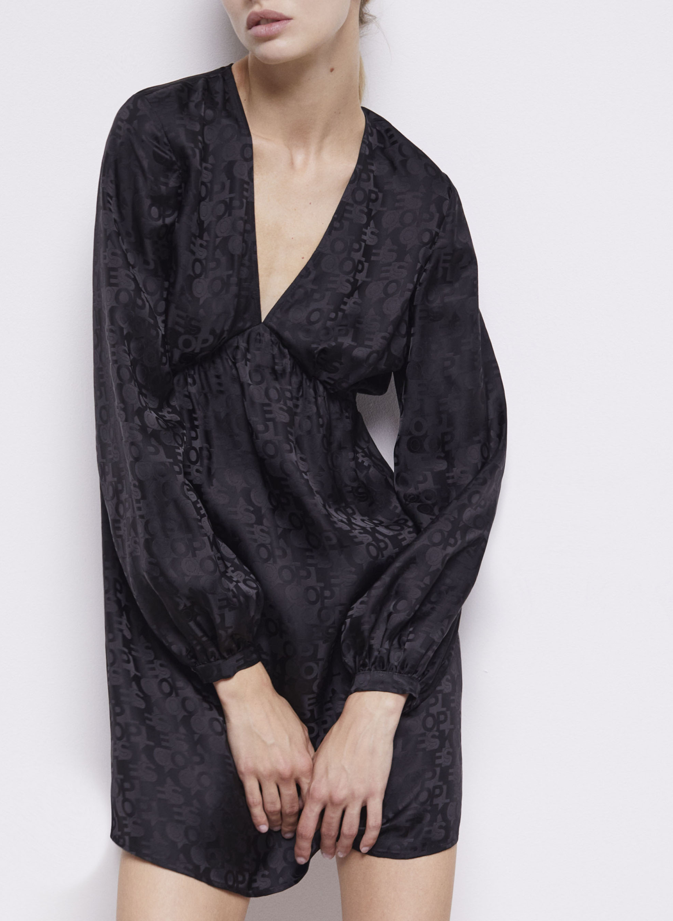 Robe courte à logo imprimé THE KOOPLES Noir