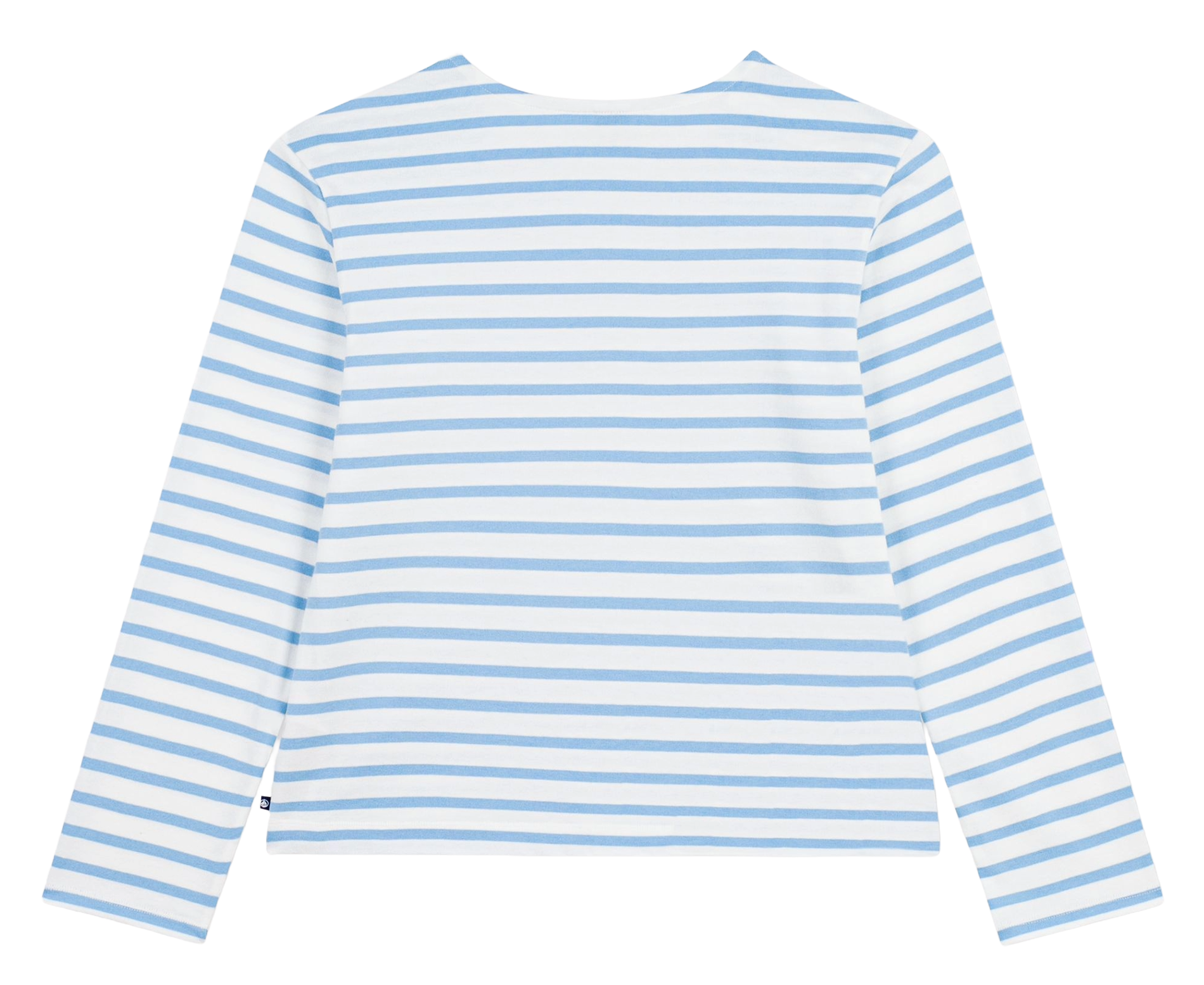 T-shirt met rechte pasvorm en streepdessin met knoopdetails PETIT BATEAU Blauw