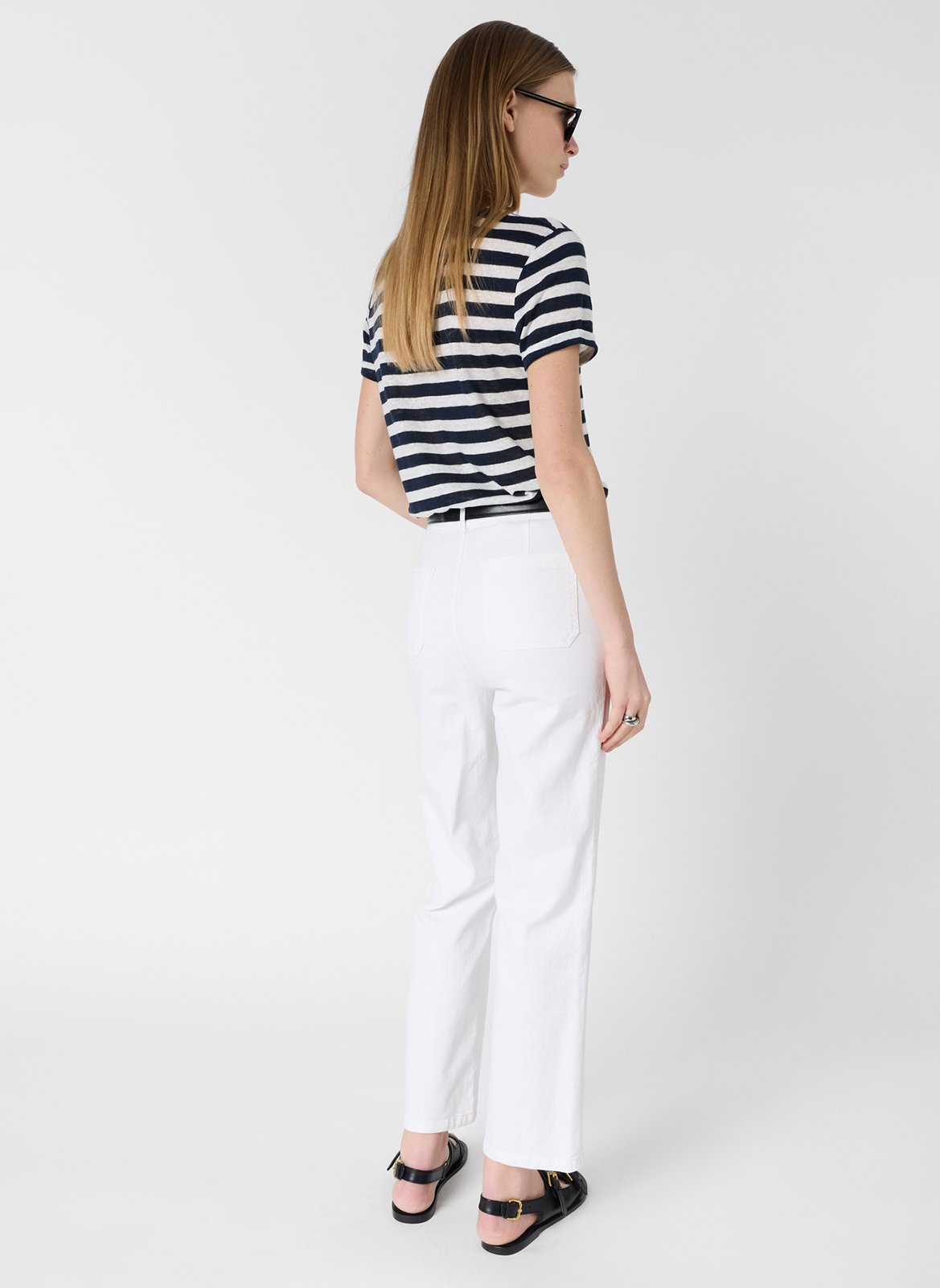 Rundhals-T-Shirt aus Leinen-Mix GERARD DAREL Blau