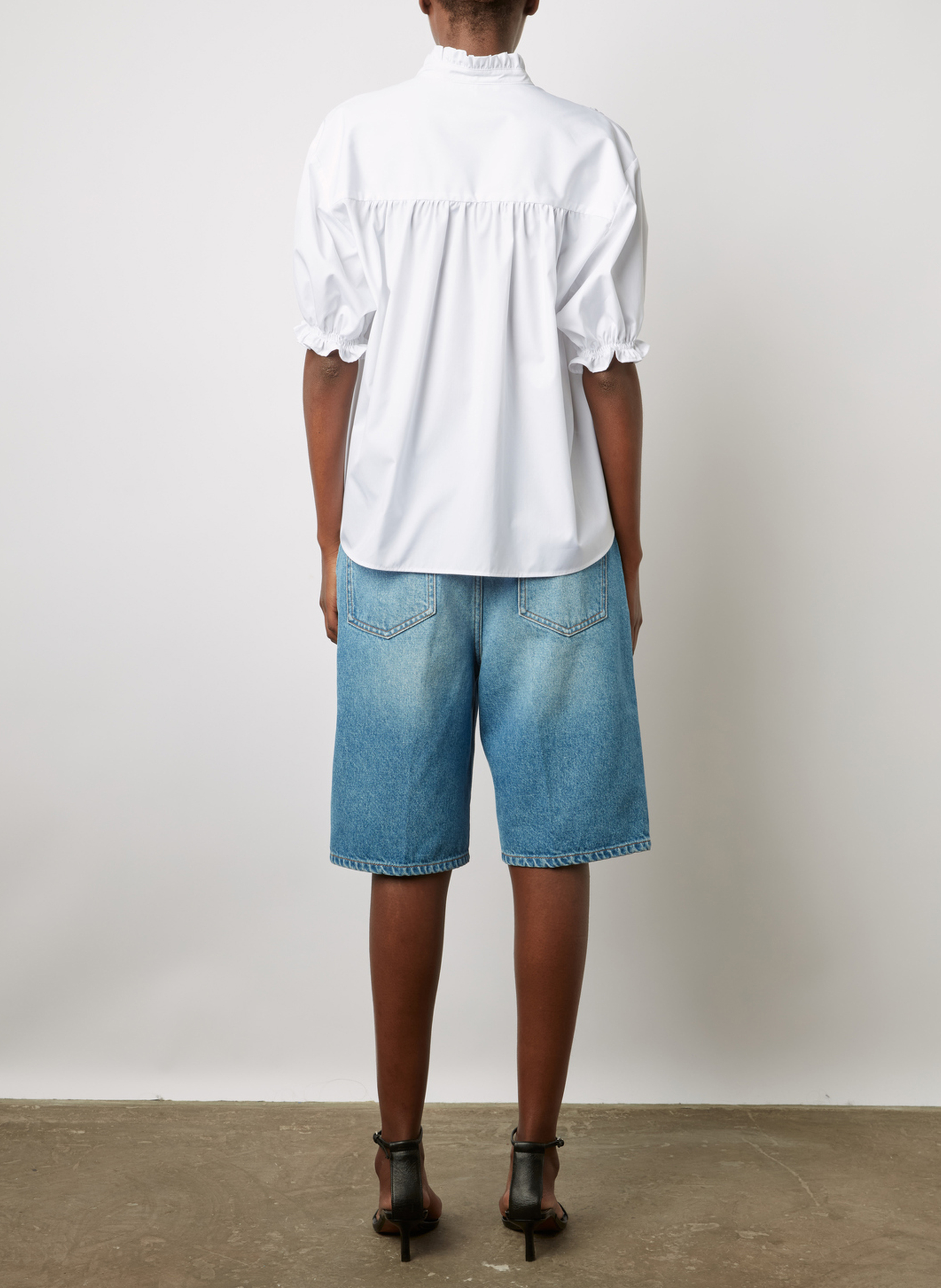 Chemisier col victorien en coton GERARD DAREL Blanc