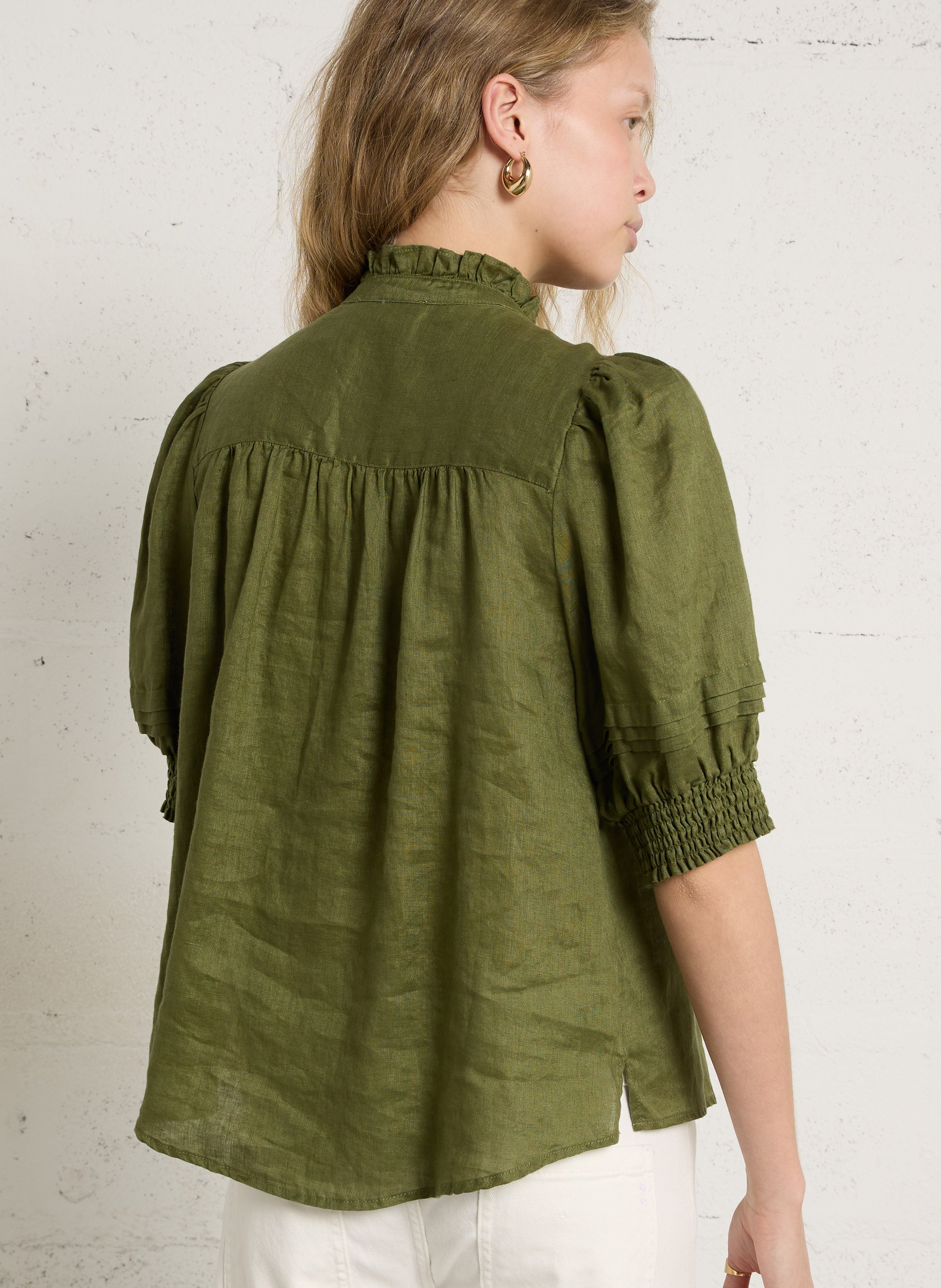 Chemise ove'rsize en lin JC SOPHIE Vert
