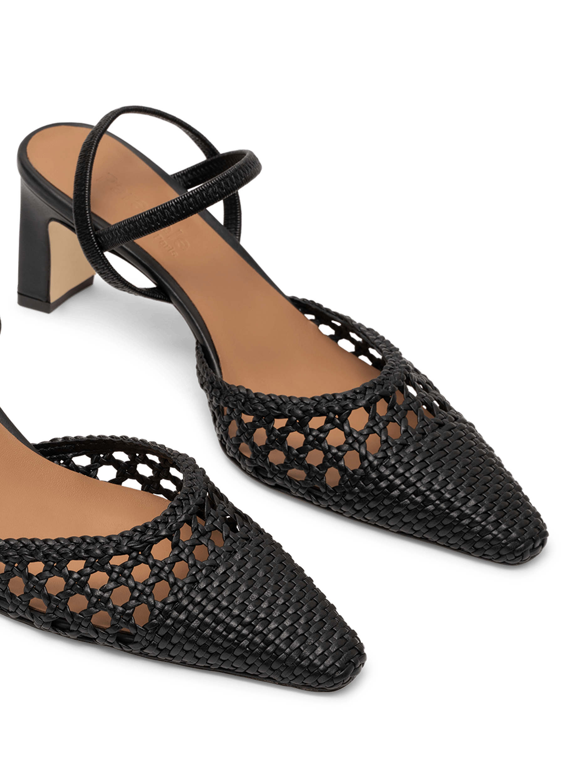 Slingback en cuir nappa noir PARALLELE PARIS Noir