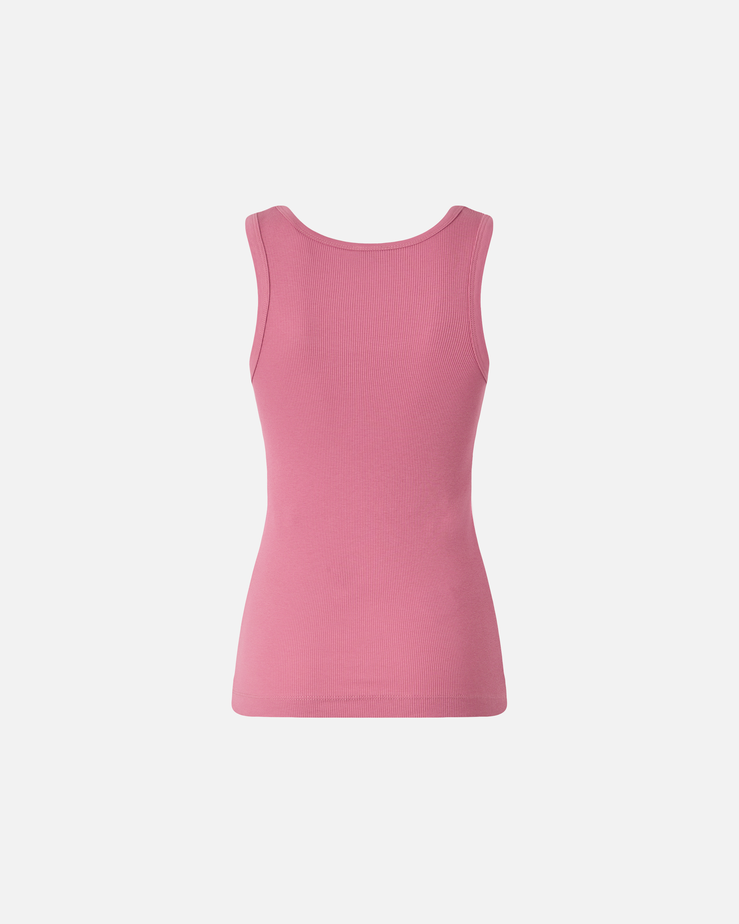 Tank top with golden love birds appliqué PINKO Pink