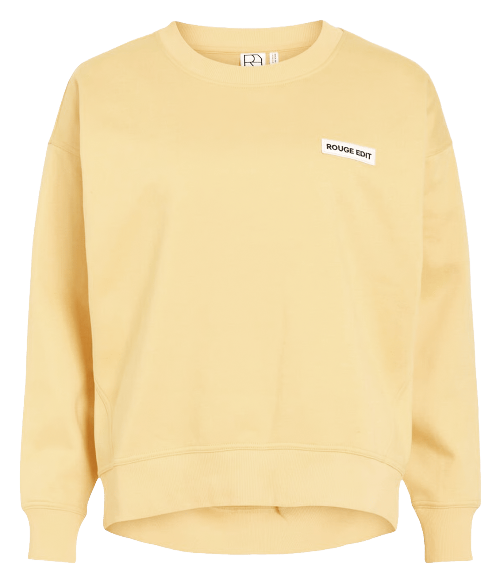 Gestreepte, oversized sweater met ronde hals, katoenblend ROUGE EDIT Groen