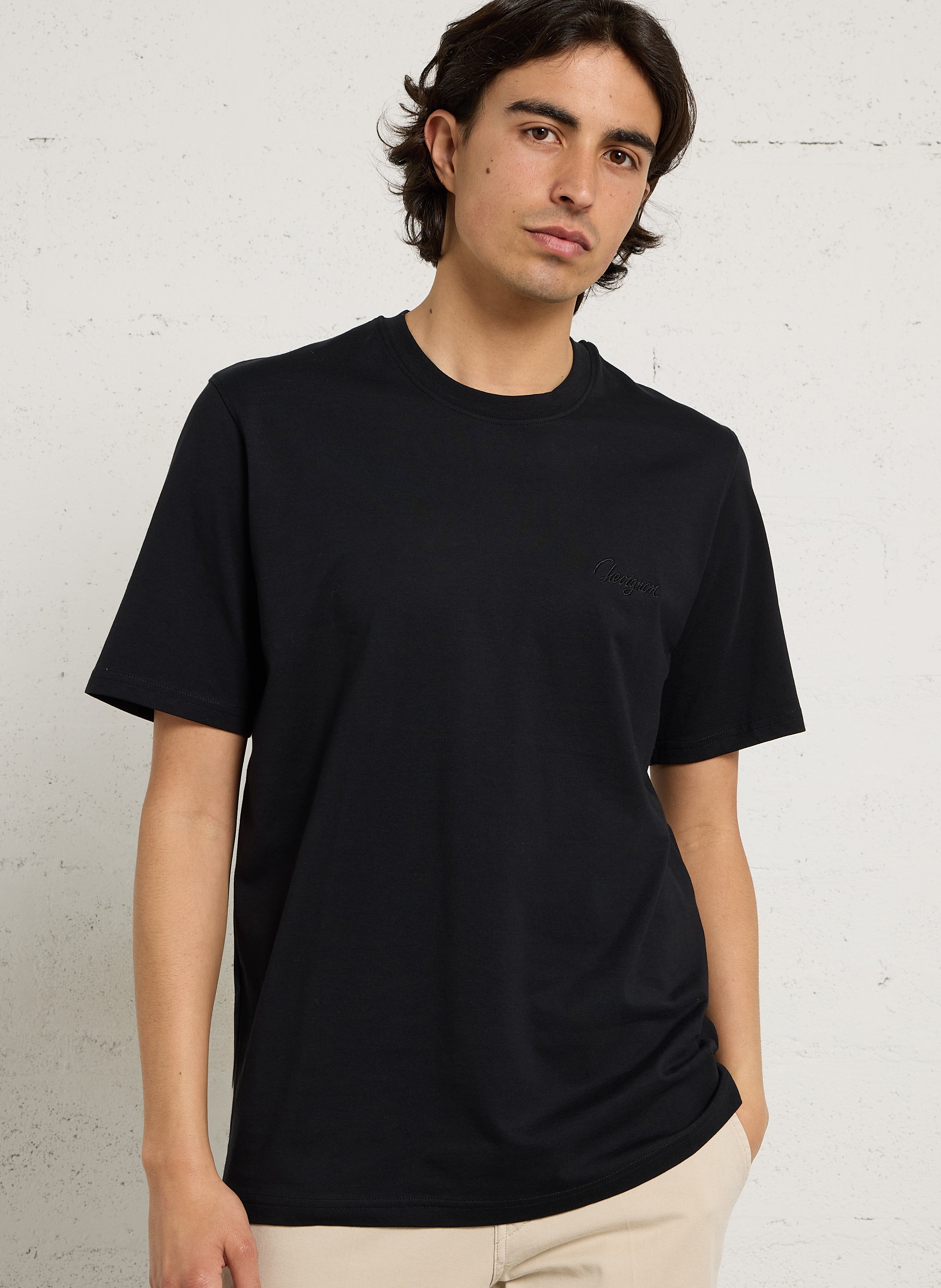 T-Shirt mit Markenstickerei CHEVIGNON Schwarz