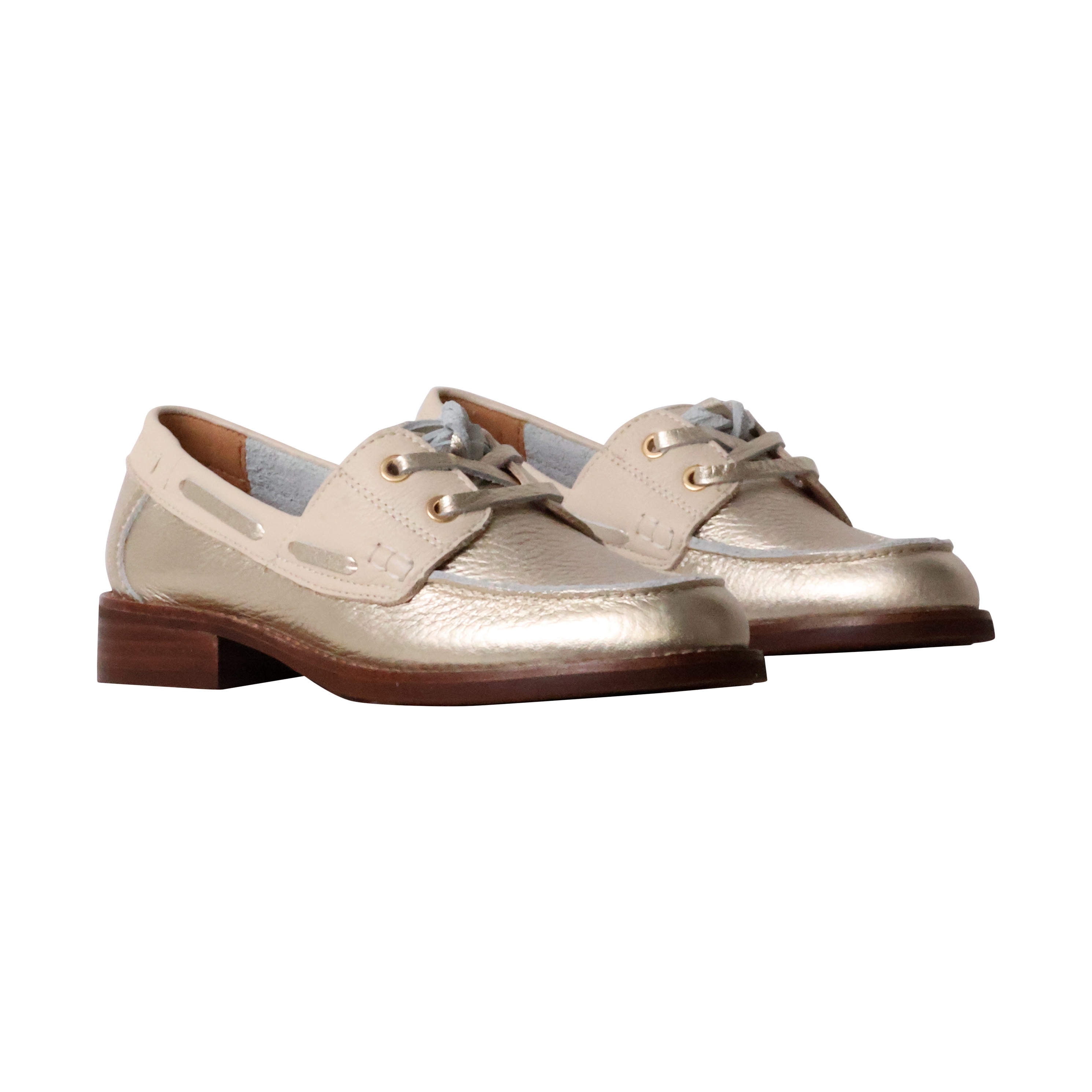 Leather moccasin Flore EMILIE KARSTON Grey