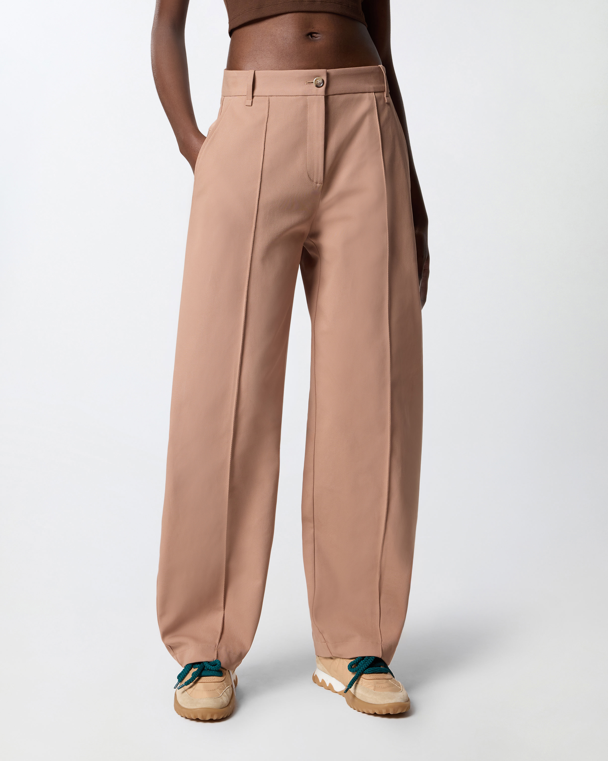 Pantalon en maille stretch PINKO Beige
